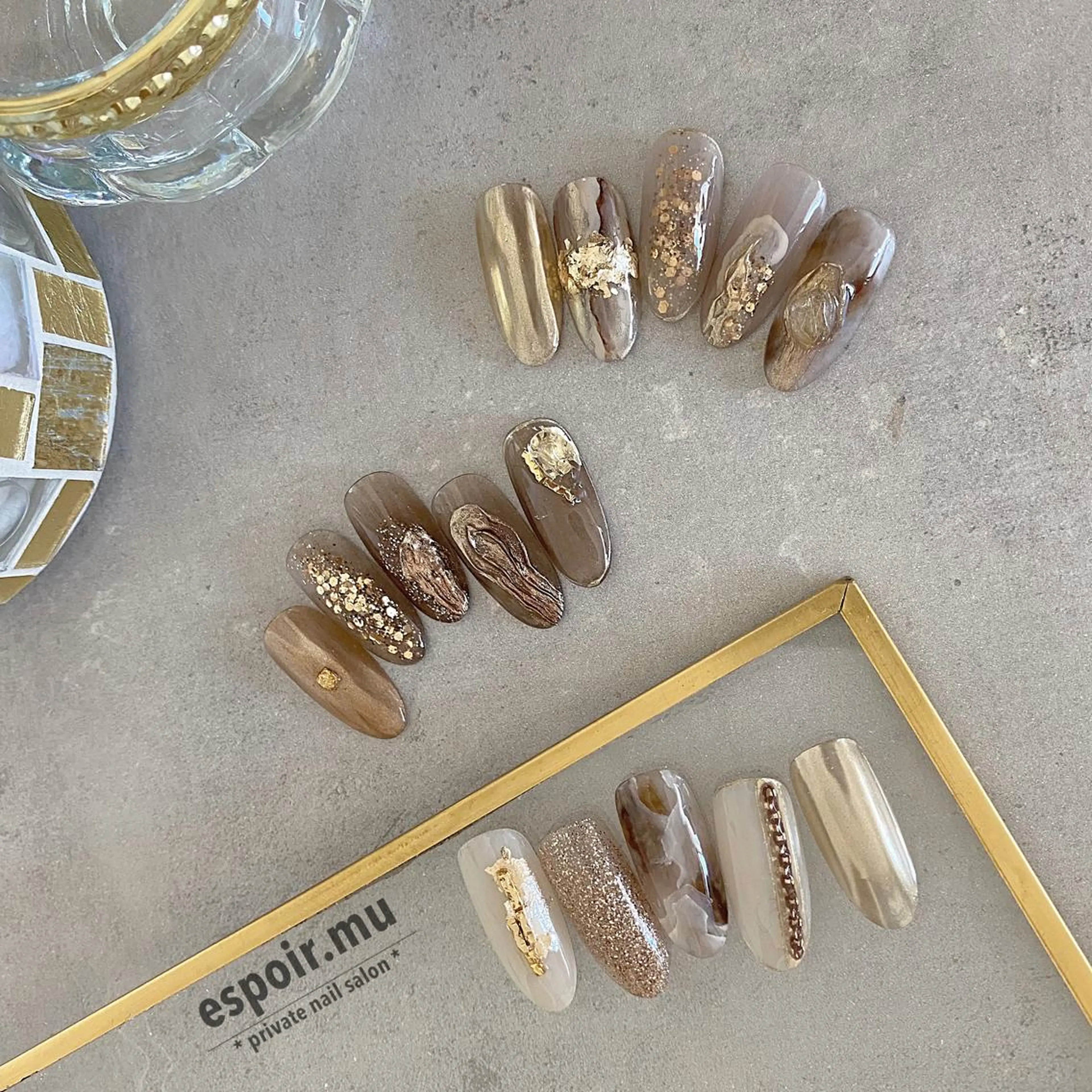 ロング ネイル espoir. muのネイルデザイン