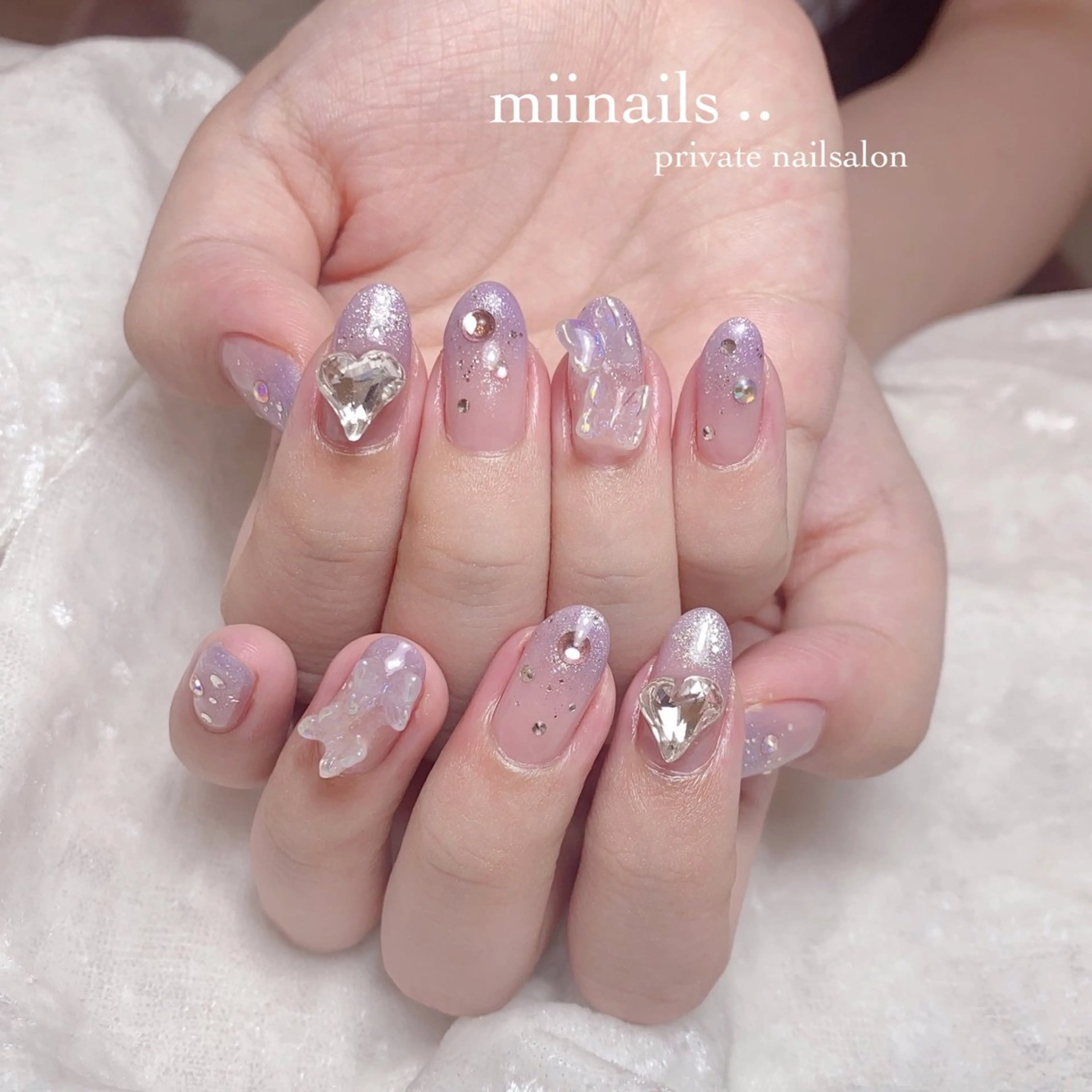 ネイル フレンチネイル 韓国ネイル ワンホンネイル ハンドネイル nailsalon miinailsのネイルデザイン