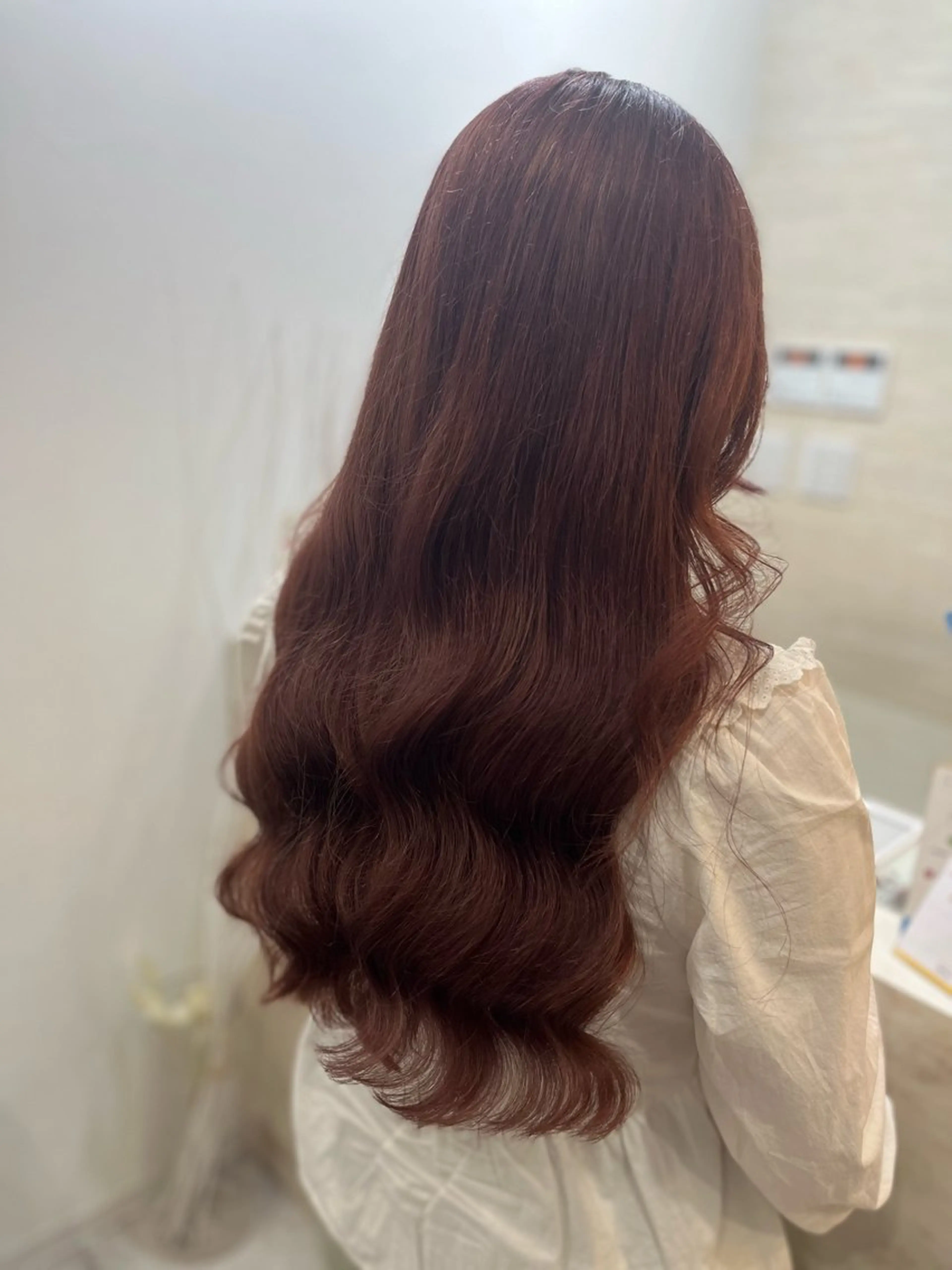 ロング レッドブラウン 金井洸太🐨 メンズ/韓国ヘアのヘアスタイル