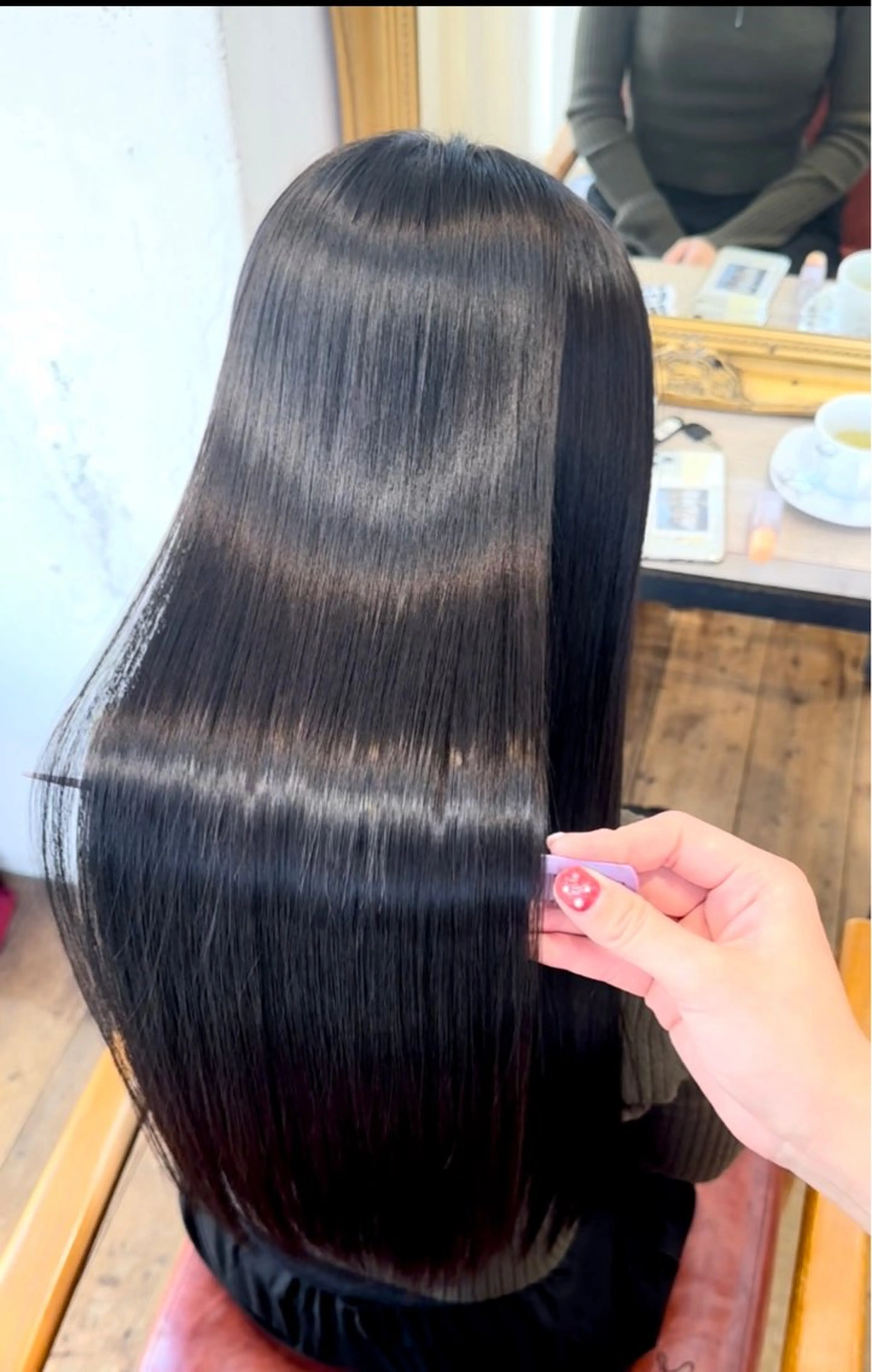 ロング パーマ ロング カット 縮毛矯正 トリートメント 🌈艶髪縮毛矯正🌈 岡野美典のヘアスタイル