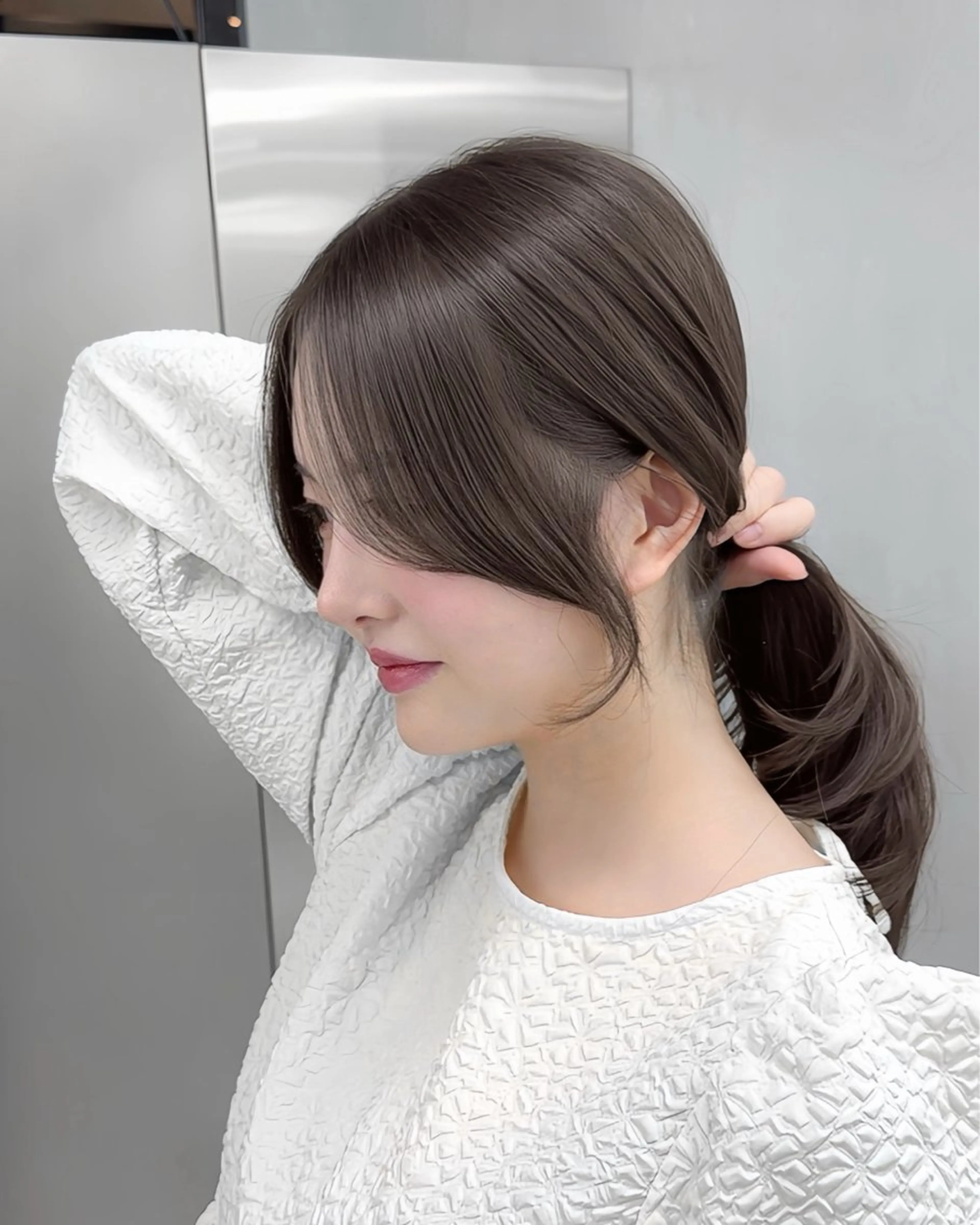 セミロング カット ヘアカラー トリートメント 髪質改善VALETTE福岡天神所属・髪質改善/レイヤー /韓国ヘアNOBUのヘアスタイル