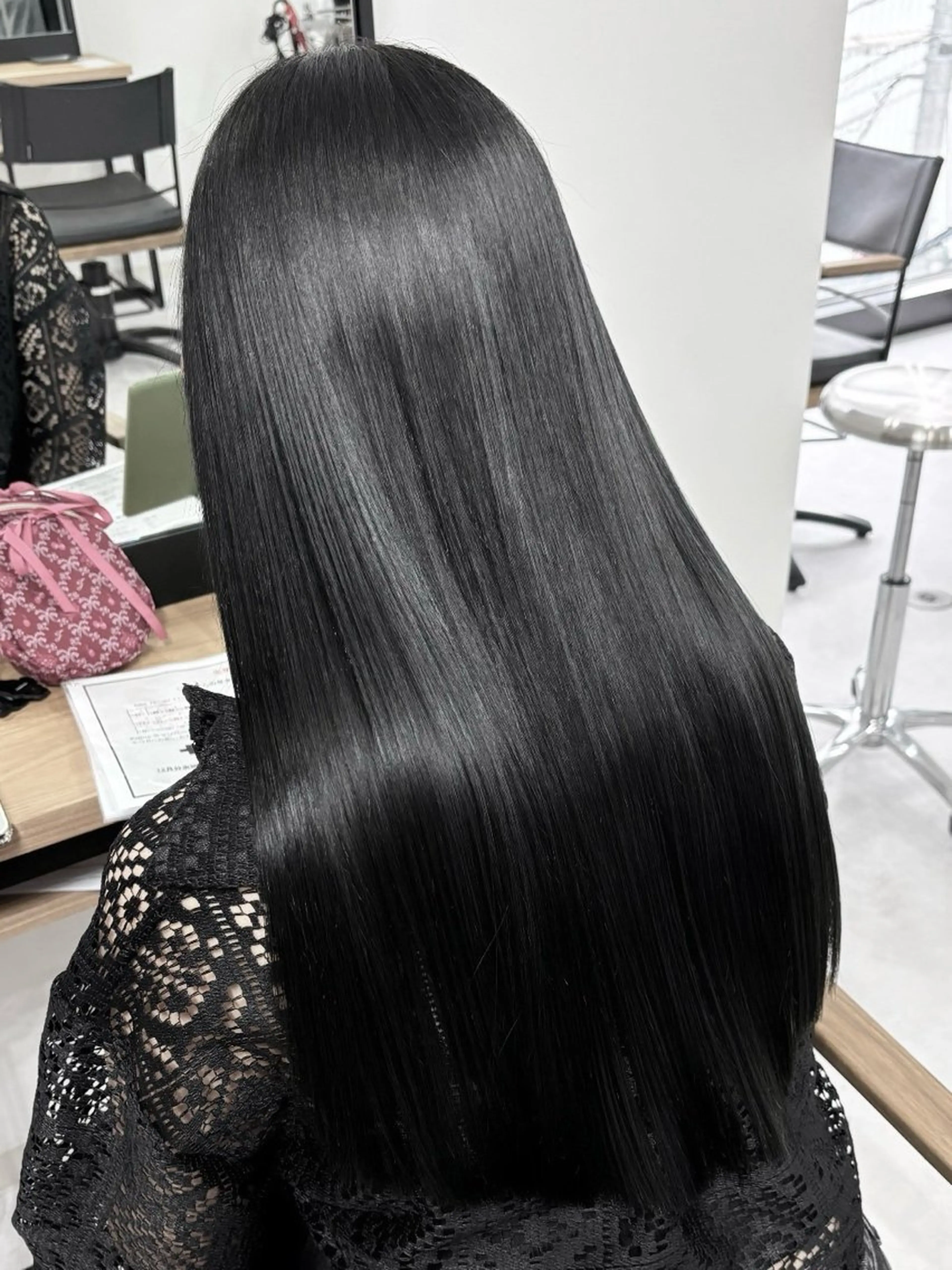 ロング ショートボブ ボブ ハイライト レイヤーカット 縮毛矯正 カット 縮毛矯正 トリートメント SUZU/岡山/矯正 ブリーチ/レイヤーのヘアスタイル