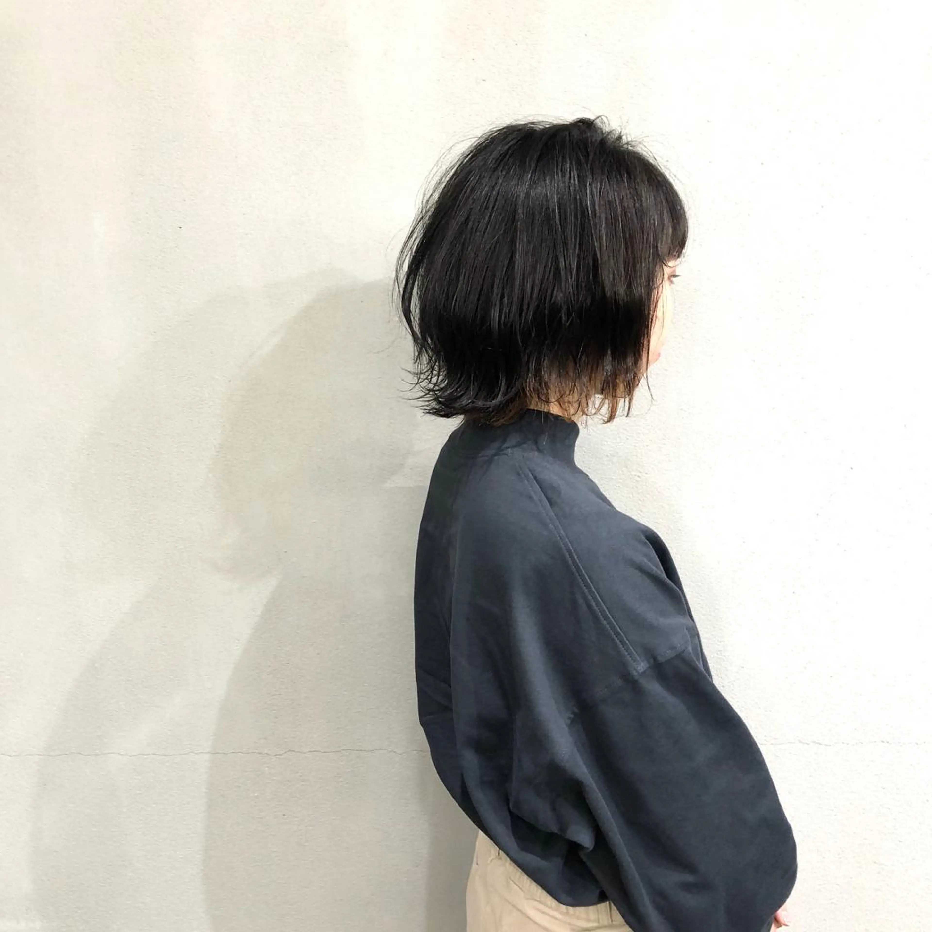 ショート カラー ボブレイヤー ボブ レイヤーカット カット ヘアカラー ボブ/ショート/ 白髪染め/メンズ葛西のヘアスタイル