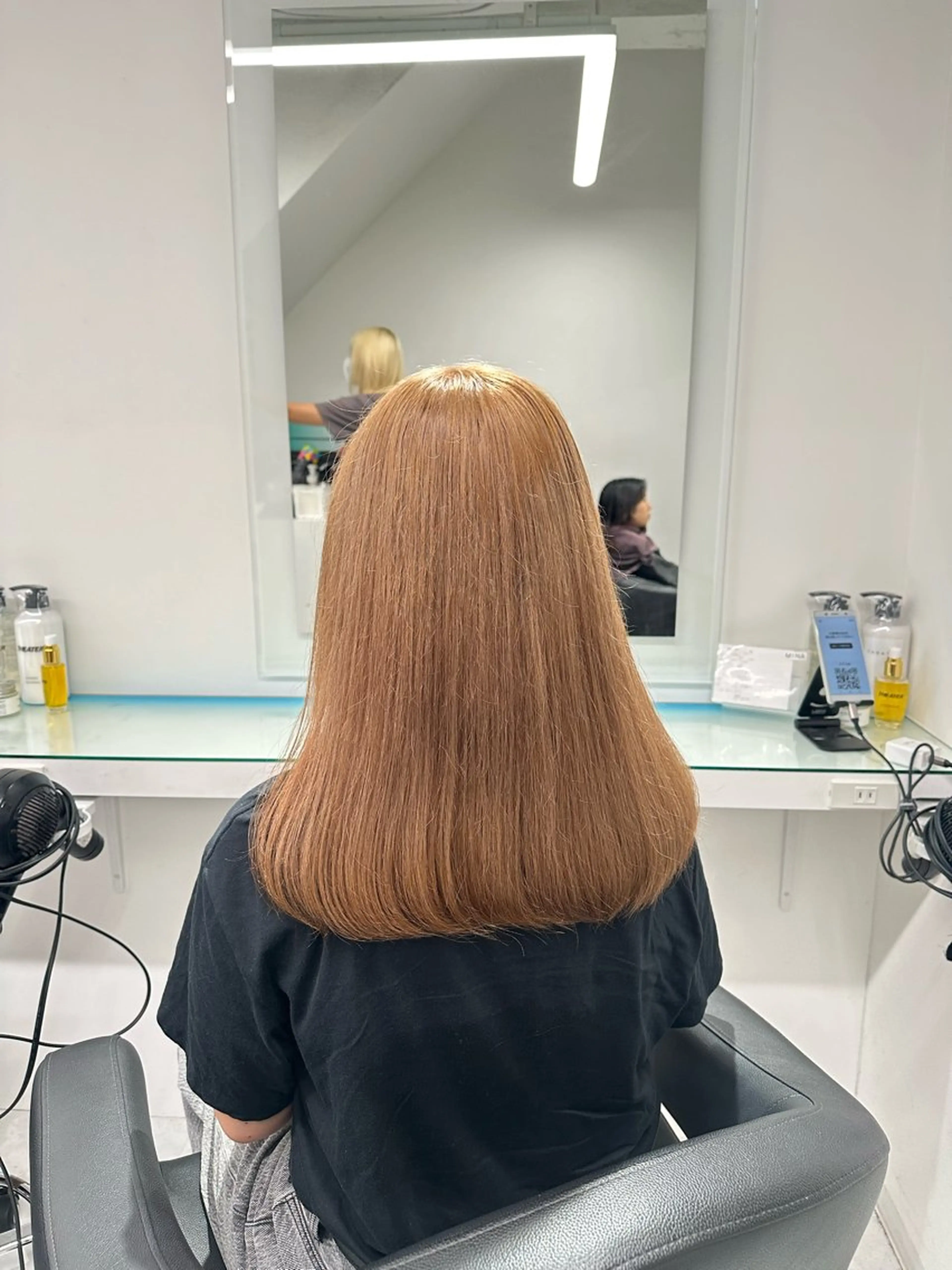 セミロング カラー ヘアカラー トリートメント ヘッドスパ ヘアセット ❄最強かわいいカラー ❄️MINA❄️のヘアスタイル