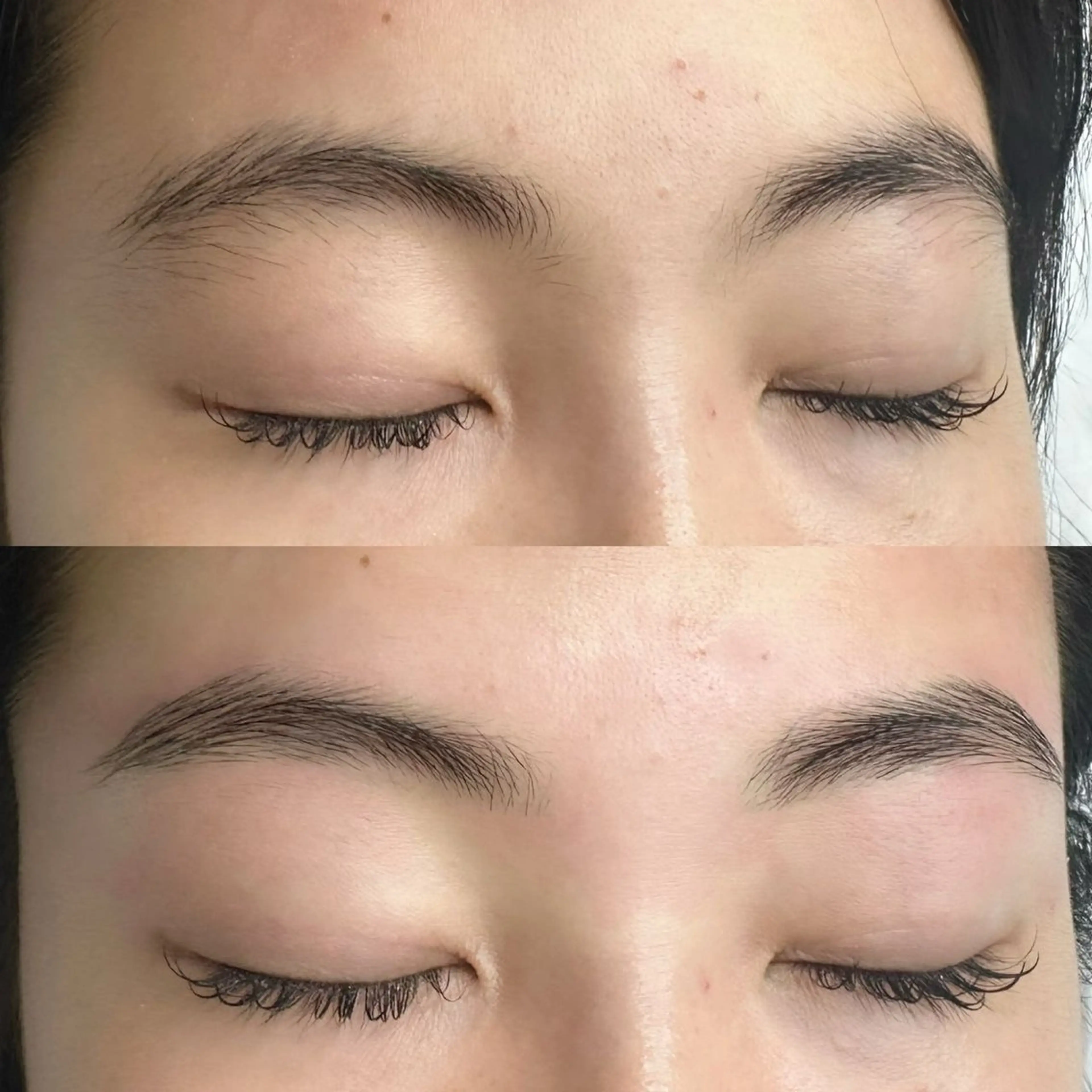 アイブロウ 眉カラー ハリウッドブロウリフト 眉毛ワックス脱毛 アベ カカのマツエク・マツパデザイン