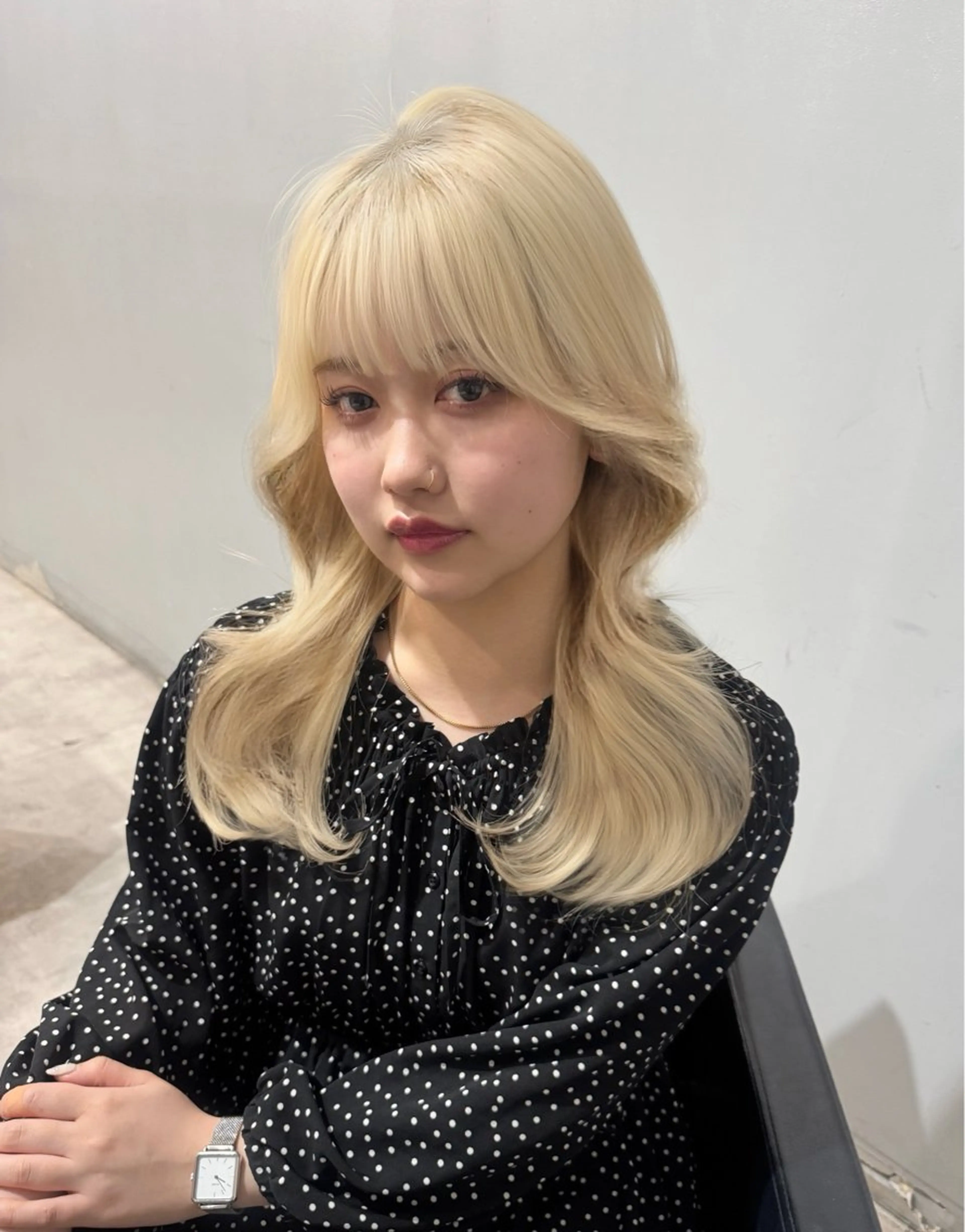 ロング カット ヘアカラー トリートメント 🩶ブリーチ/ レイヤー🩶フミカのヘアスタイル