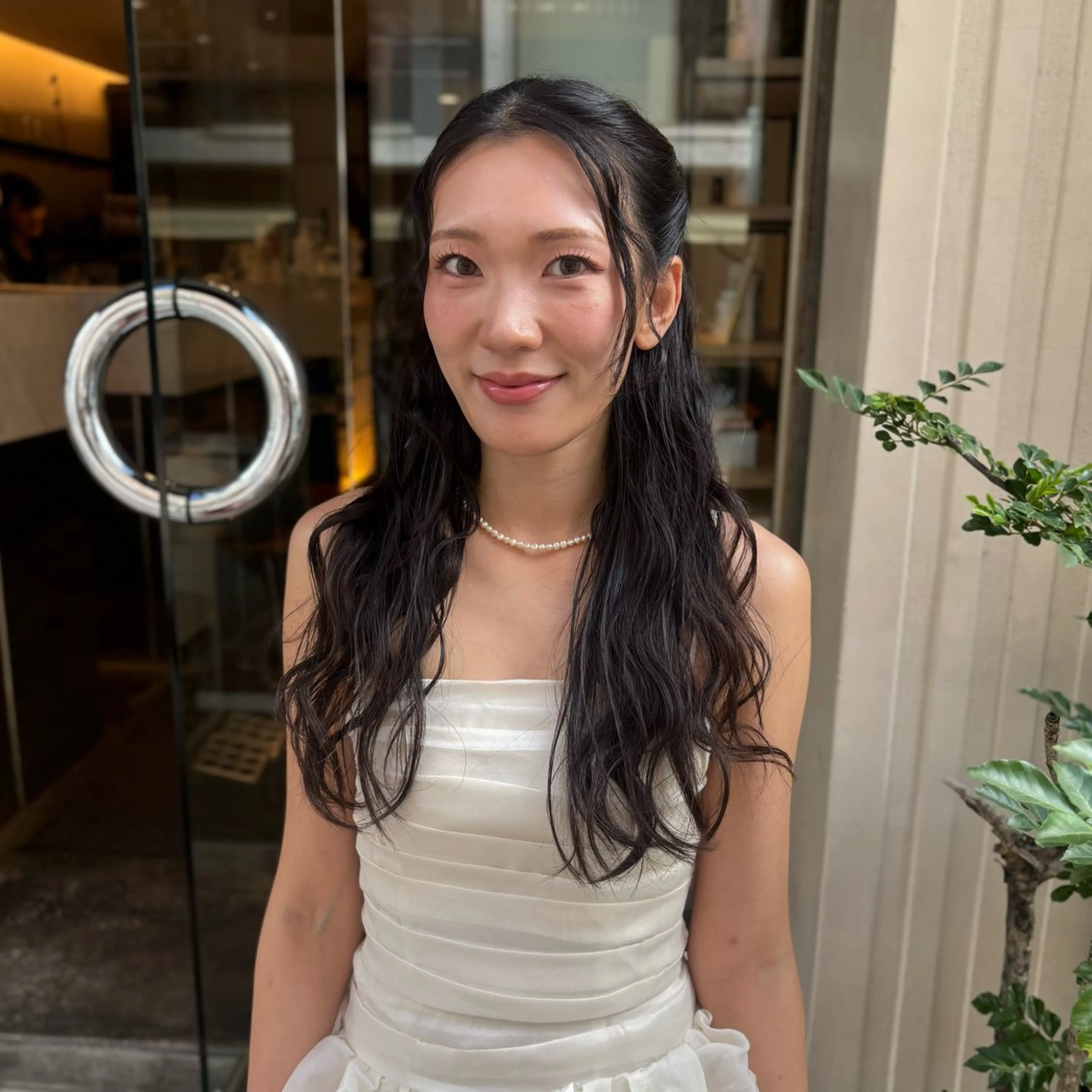 ロング ヘアアレンジ 髪飾り ヘアセット 芦刈 咲来のヘアスタイル