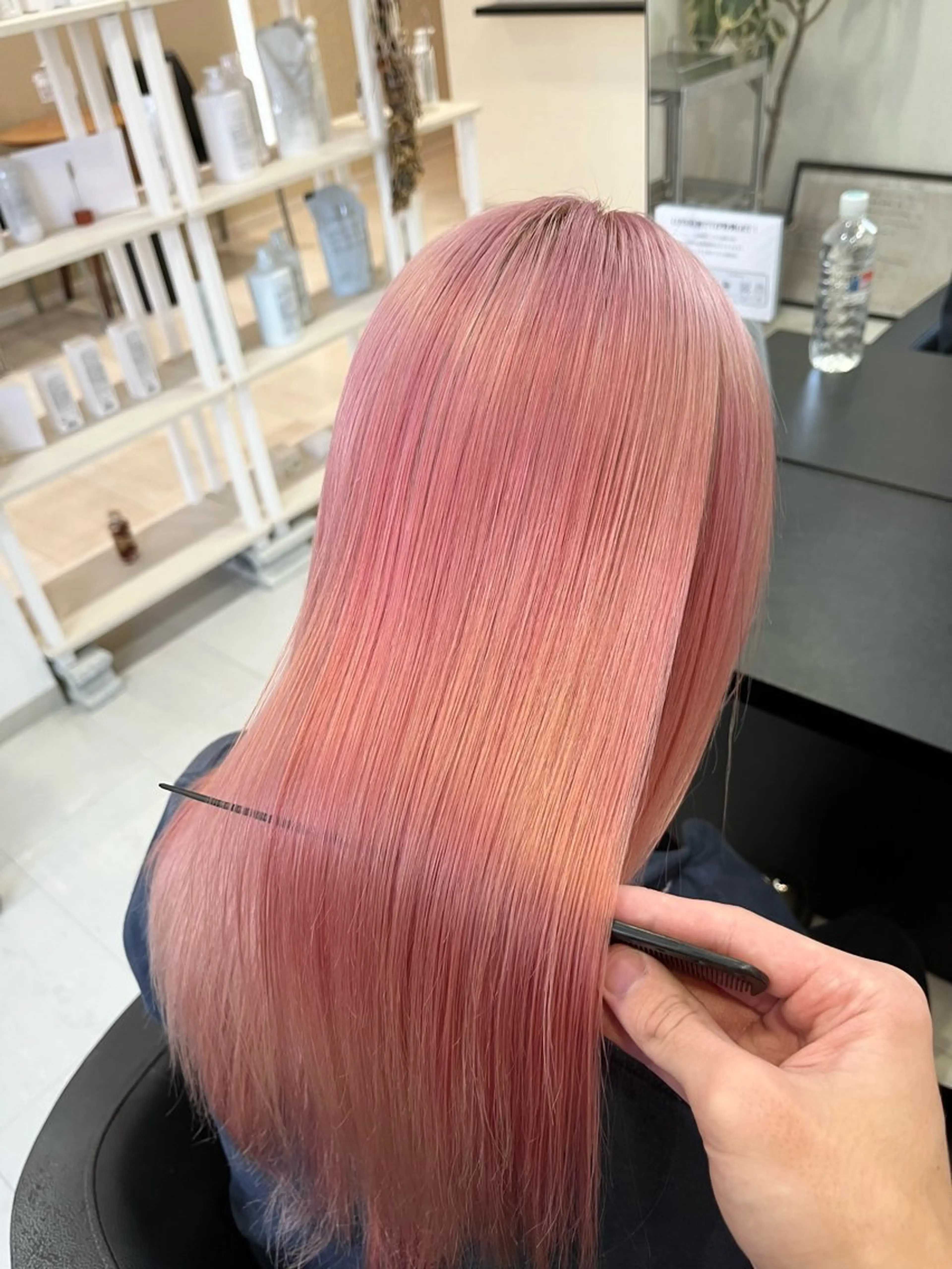 ロング カラー ヘアカラー トリートメント 諸岡 玲のヘアスタイル