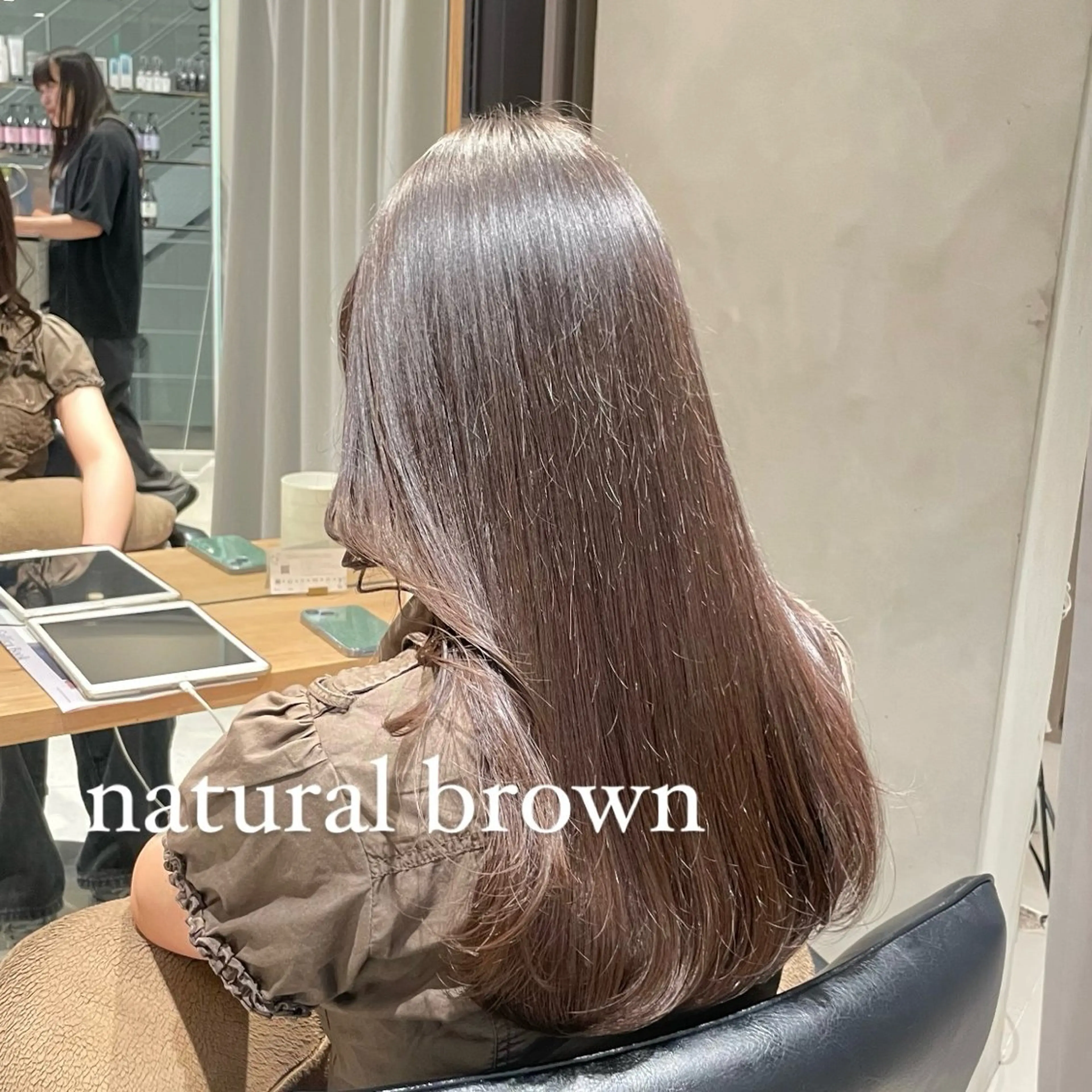 ロング カラー オレンジ カット ヘアカラー トリートメント ツヤ髪/韓国ヘア 💎Nokaのヘアスタイル