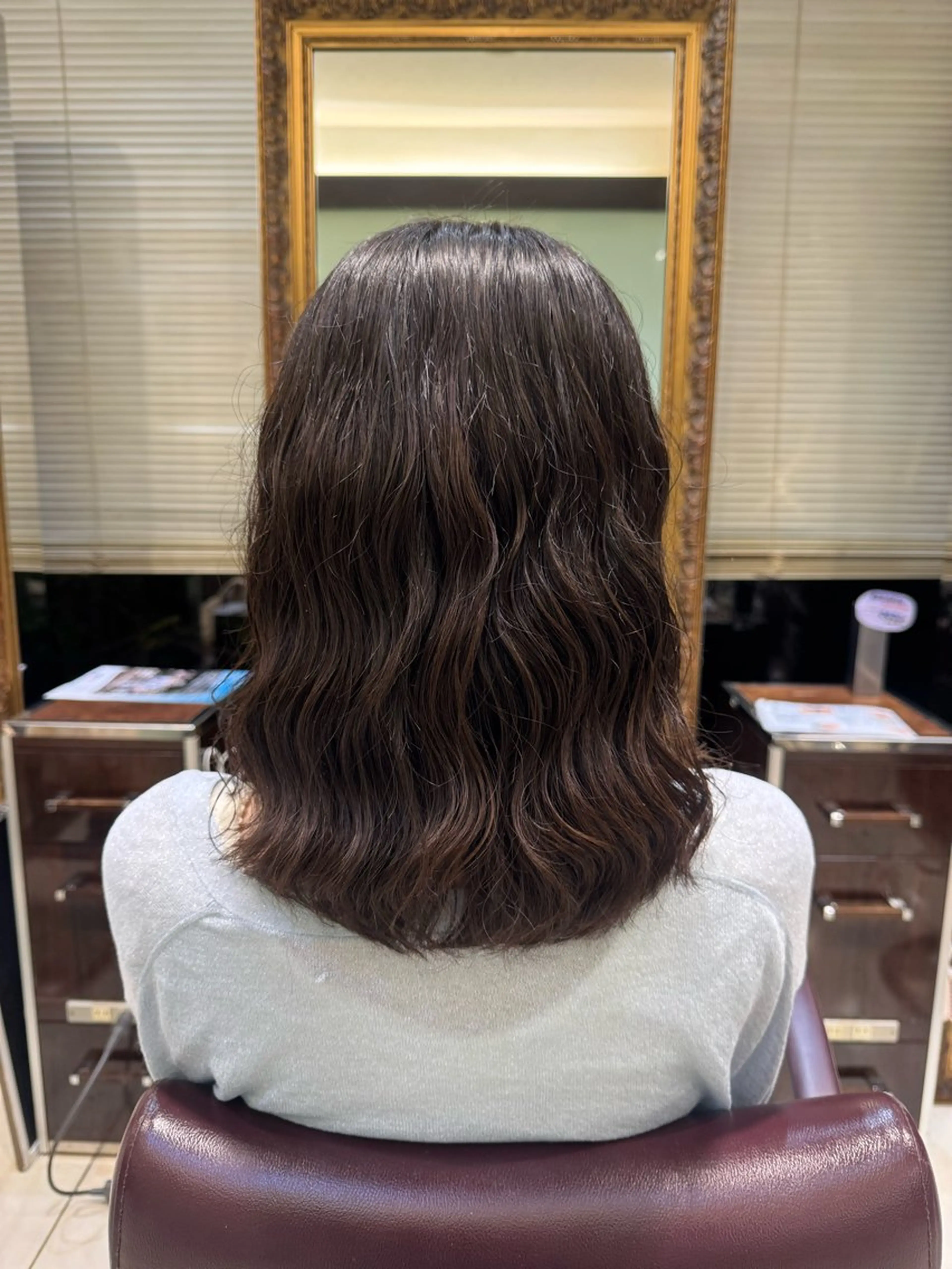 ミディアム カット パーマ トリートメント コテ巻き風/ボブ パーマ🌼杉田 萌恵のヘアスタイル