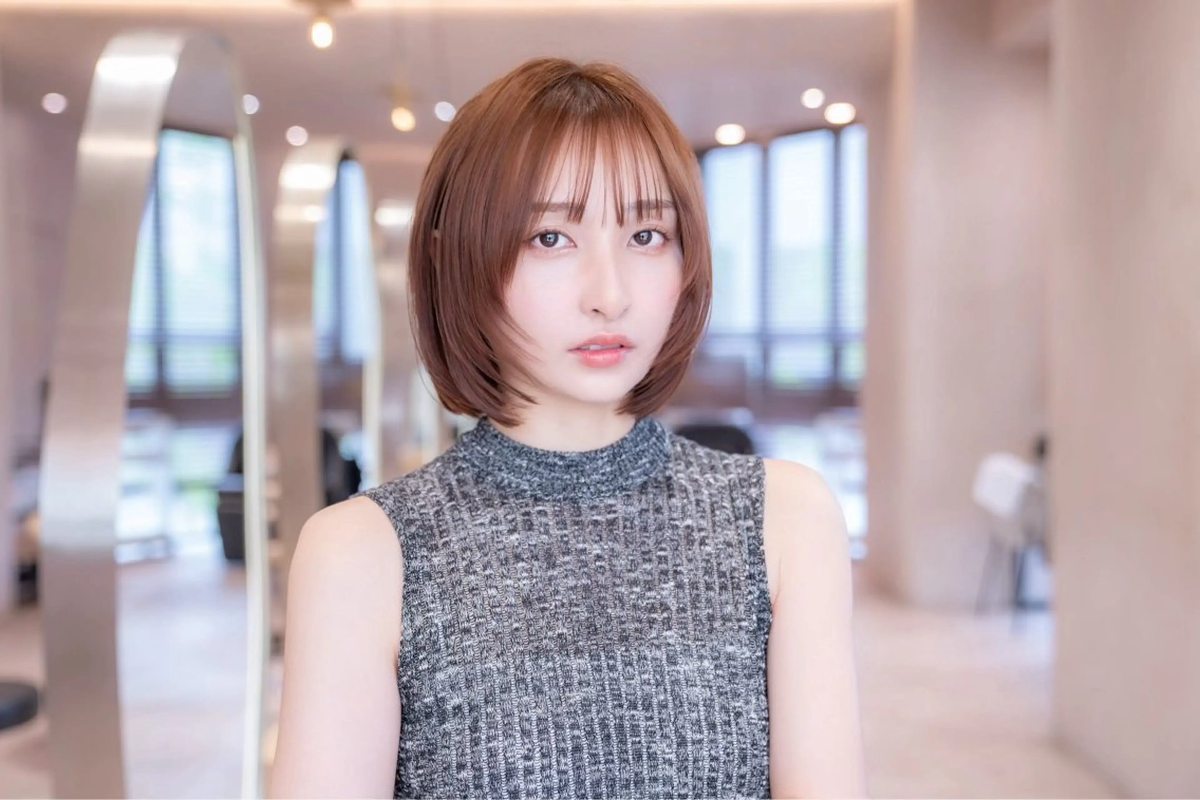 ミディアム 渋谷／タッセルボブ ／顔周り/加邊凌也のヘアスタイル