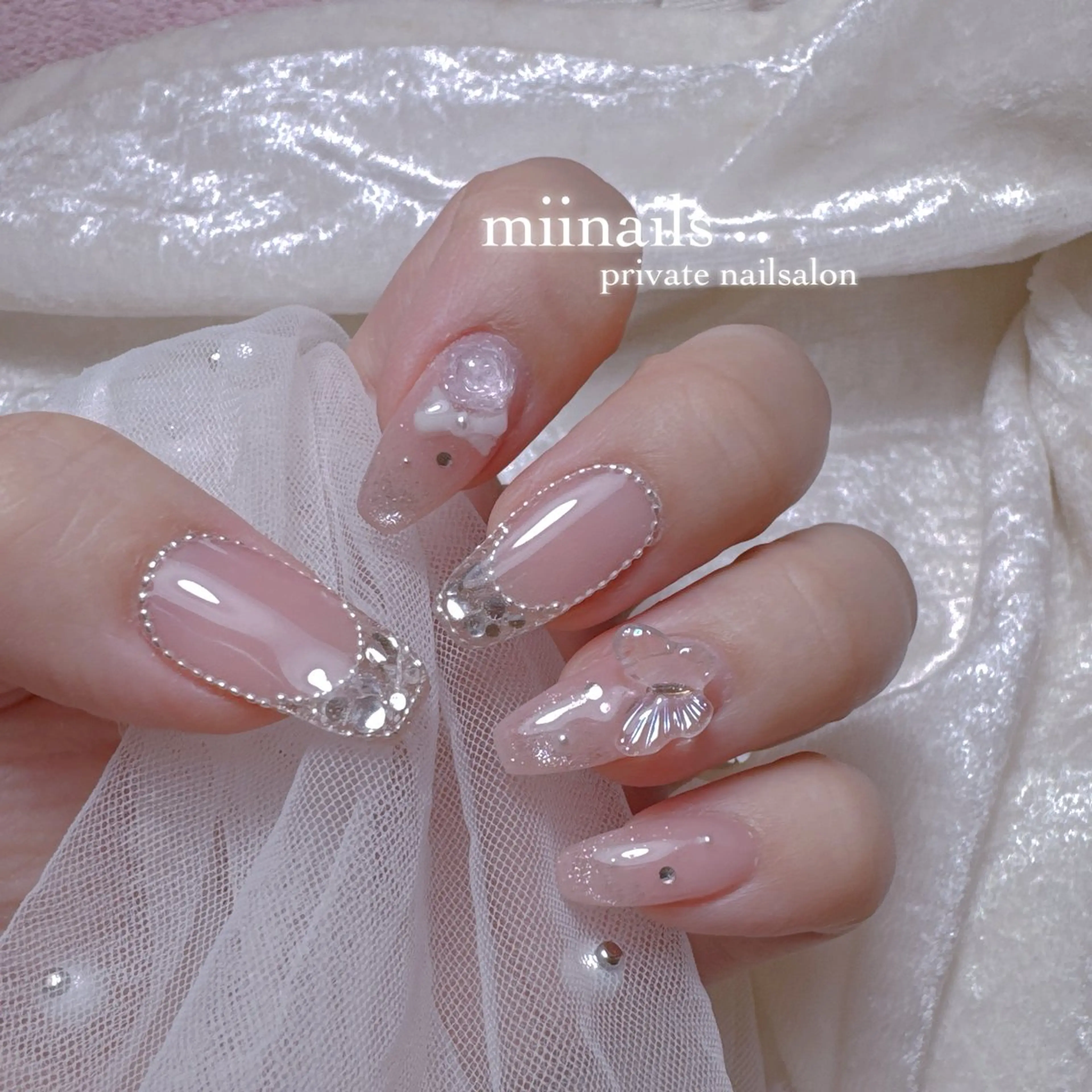 ネイル 韓国ネイル マグネットネイル ワンホンネイル ハンドネイル nailsalon miinailsのネイルデザイン