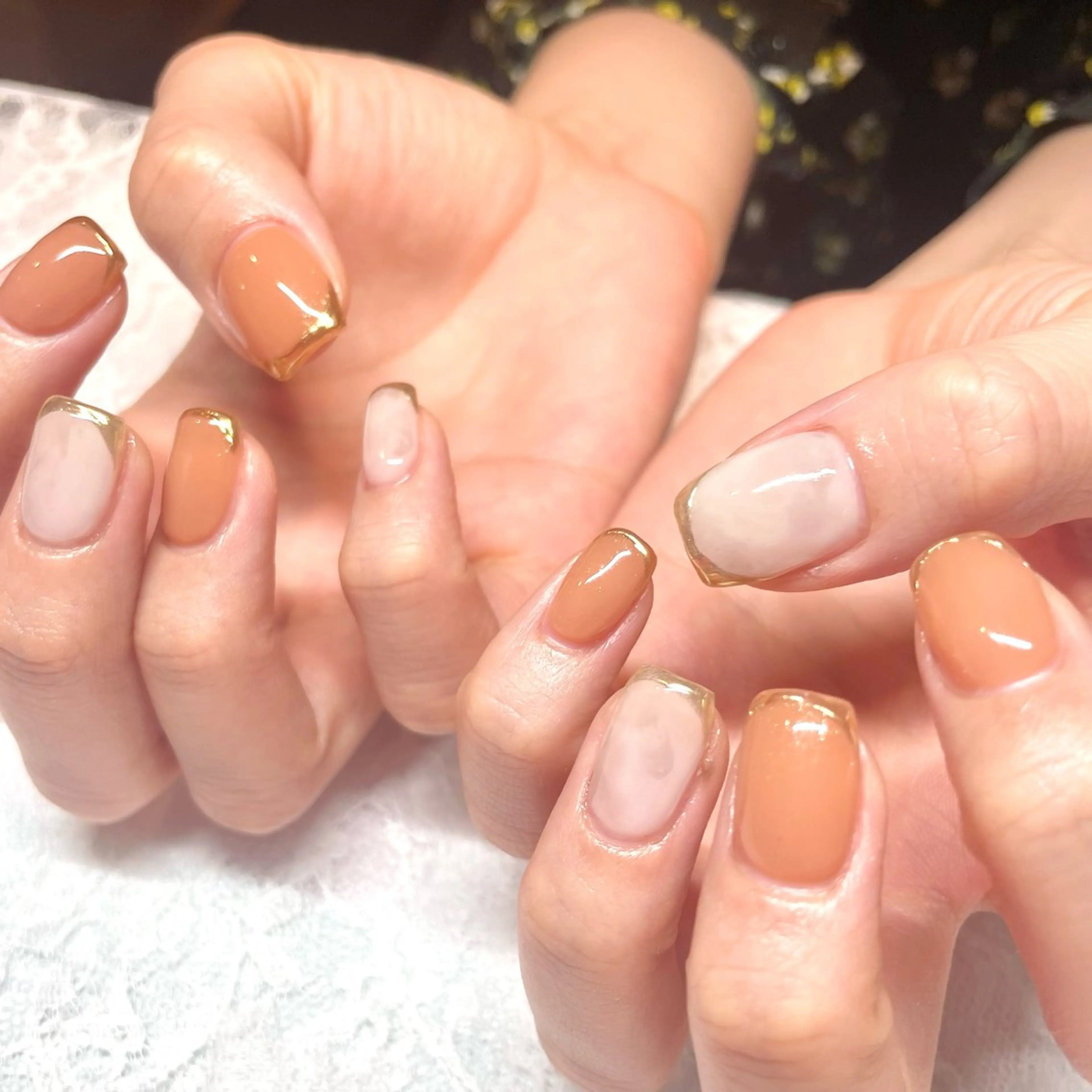 ネイル ミラーネイル ハンドネイル Nail ヌシん家 AKANEのネイルデザイン