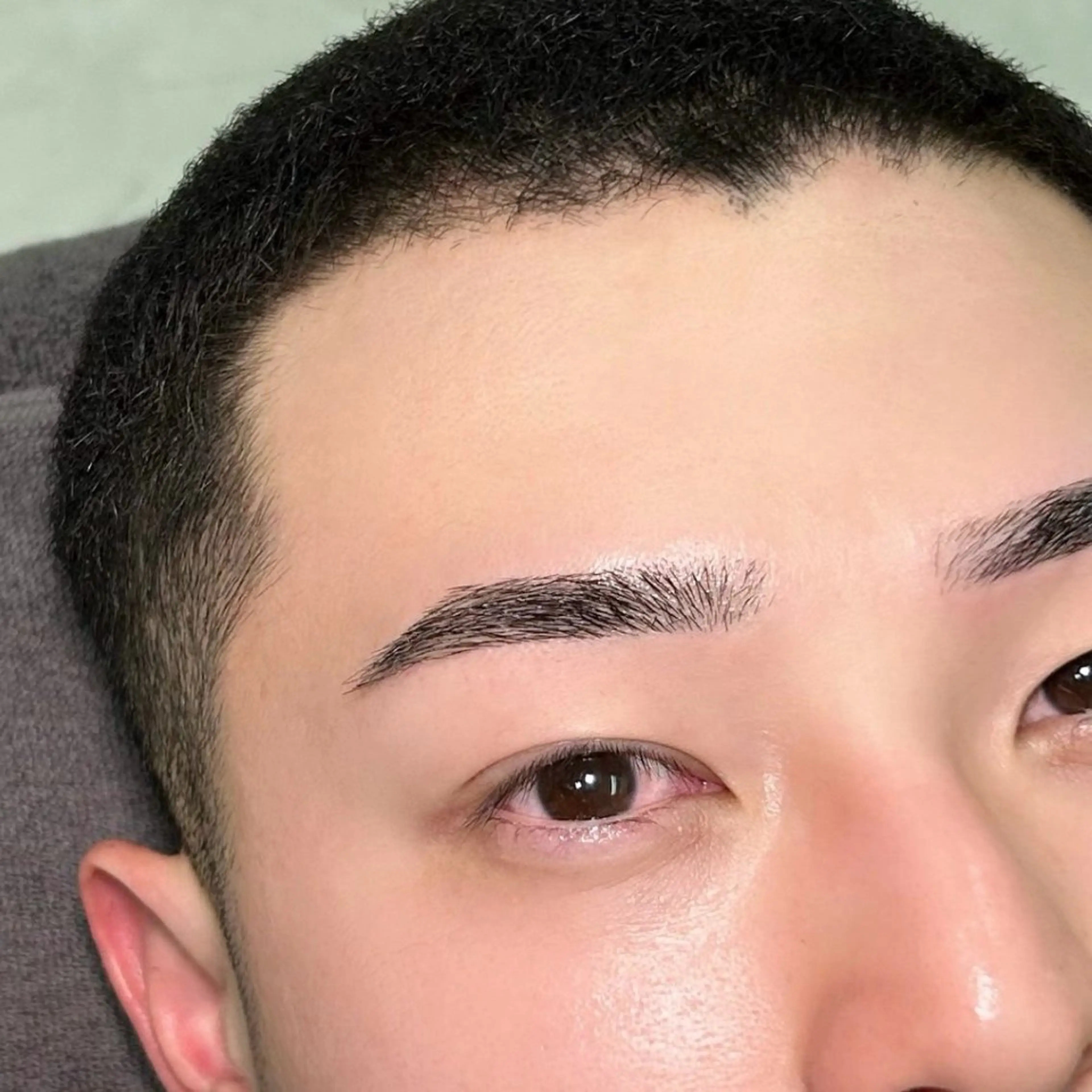 ※Jr.スタイリストが担当※《練習モデル様メニュー》メンズ眉毛ワックス+パーマ✨(毛抜き、カット込み)✨の写真