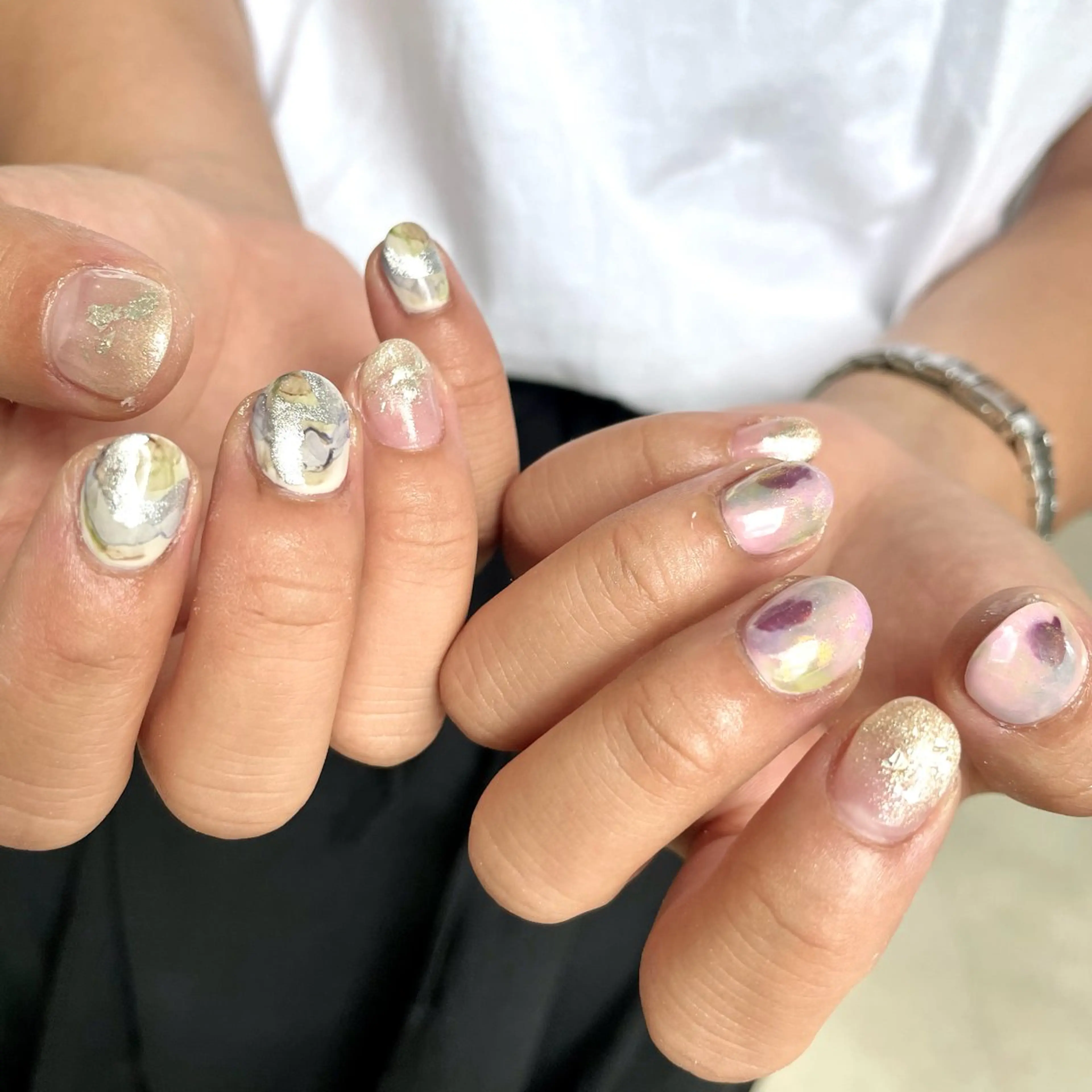 ショート m kaori𓃟のネイルデザイン