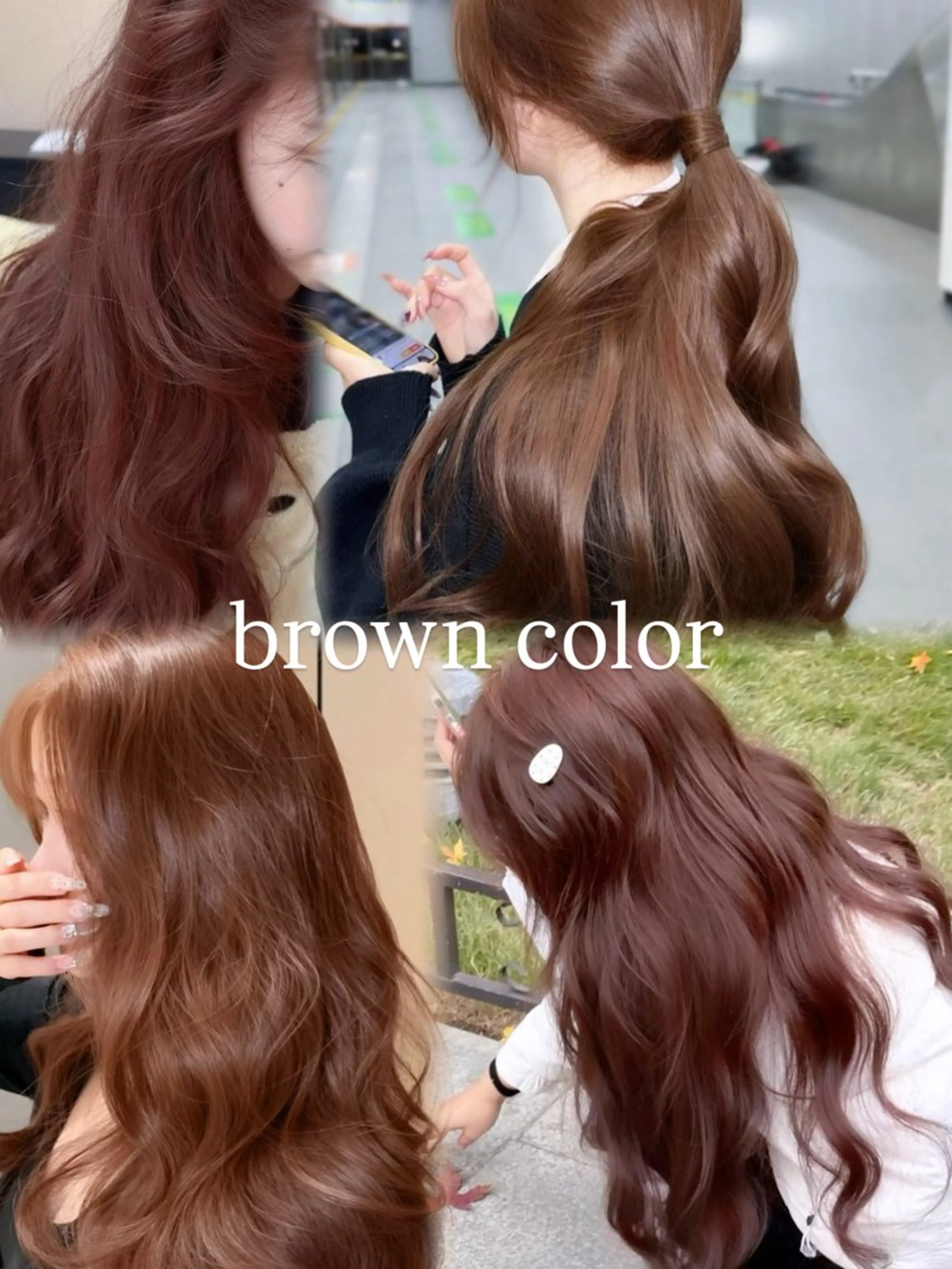 ロング カラー ヘアアレンジ ブラウンカラー 透明感カラー momo /レイヤーカットのヘアスタイル