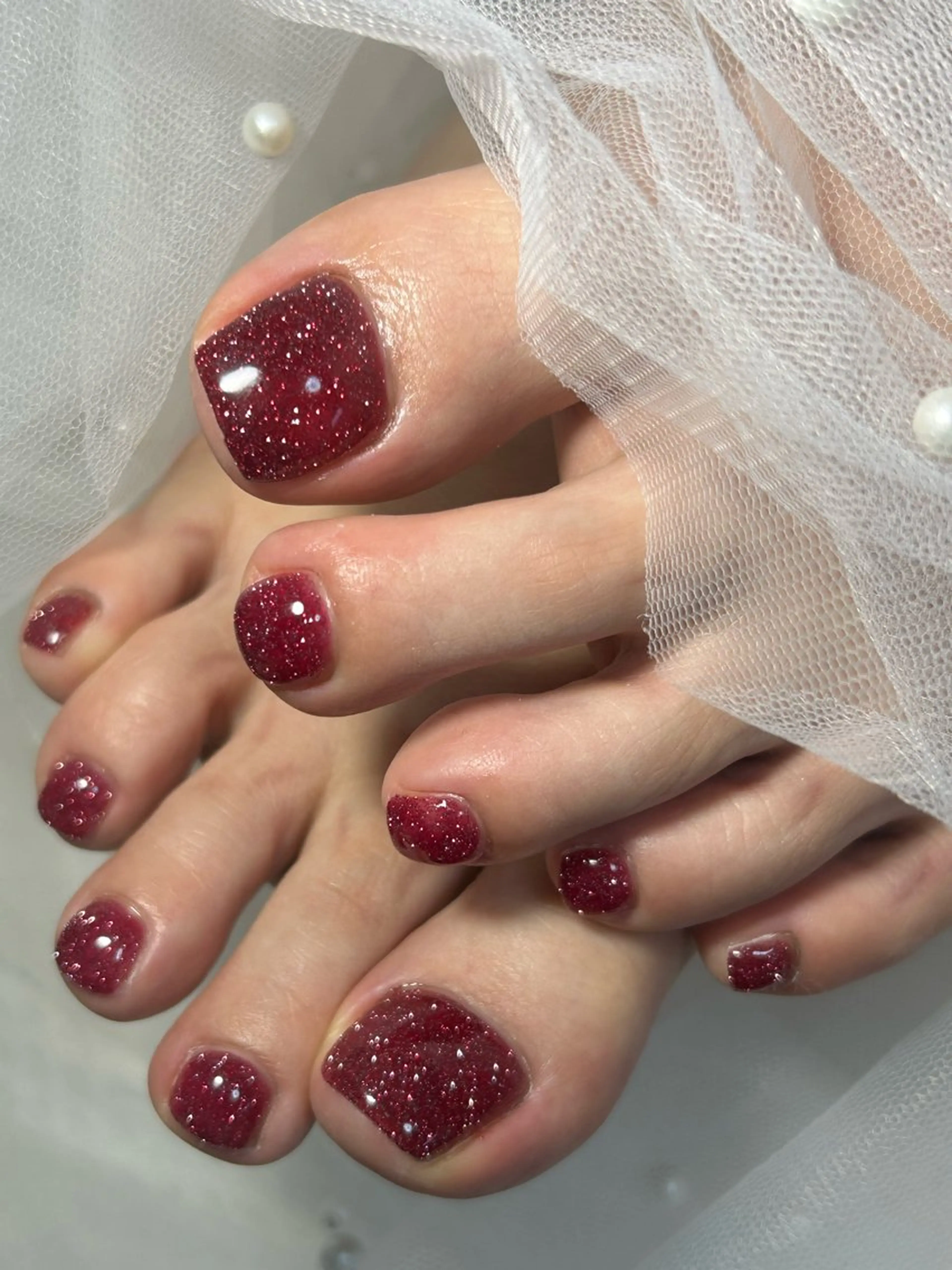 ネイル フラッシュネイル フットネイル 金森 真以のネイルデザイン