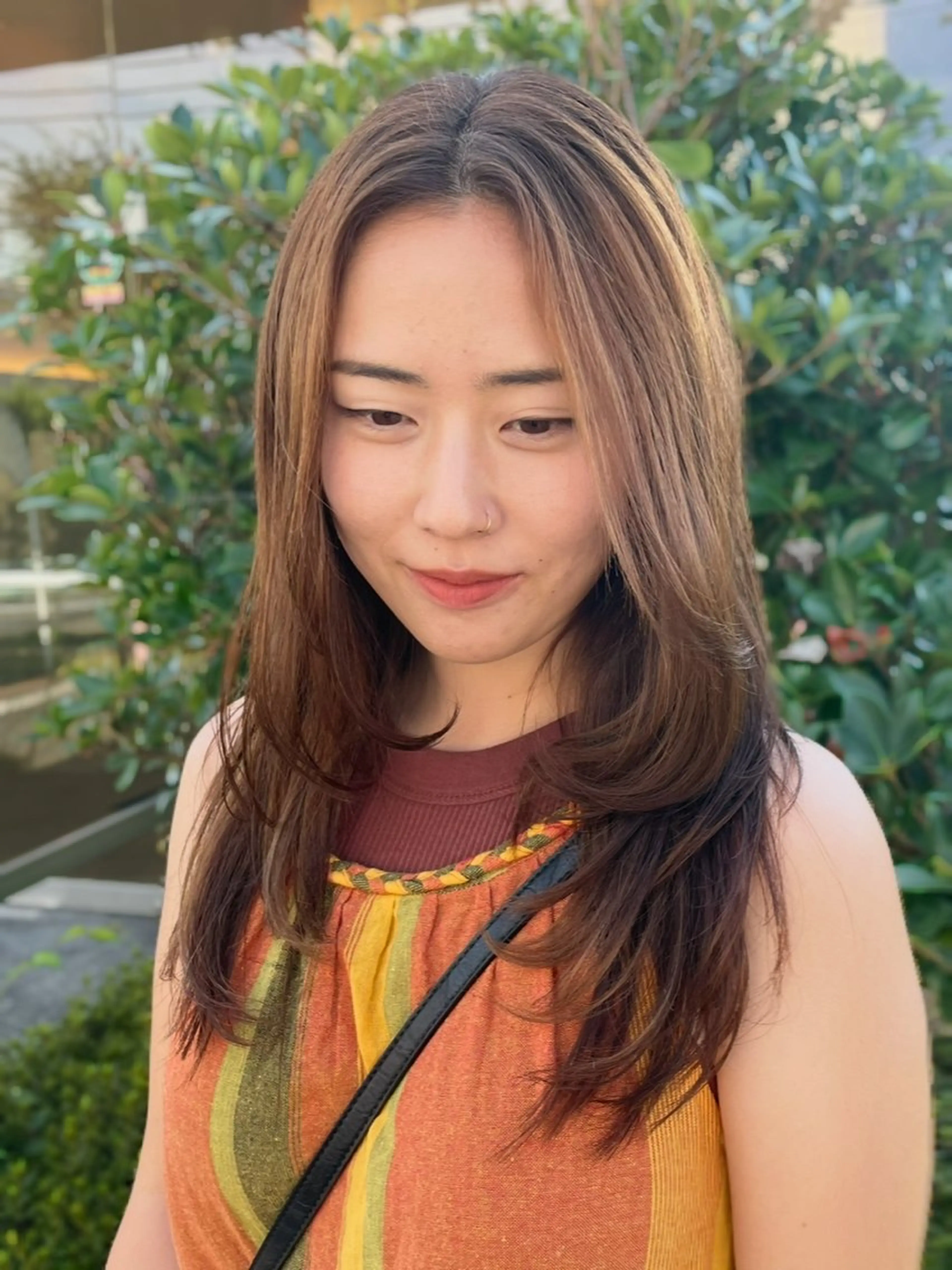 ロング レイヤーカット カット ヘアカラー BRANCHÉ 高蔵寺☘️ねねほ☘️のヘアスタイル