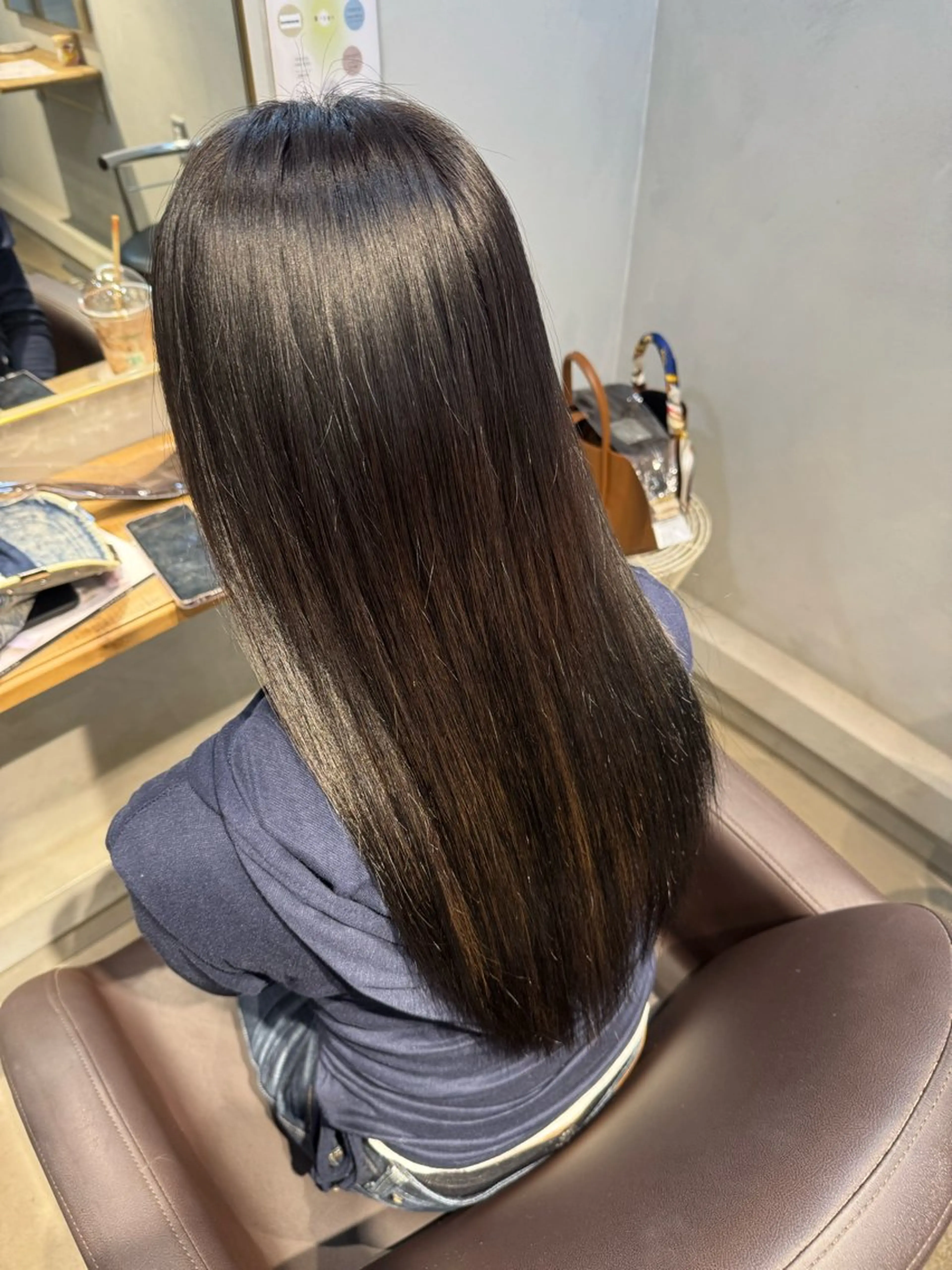 カラー 髪質改善 ヘアカラー トリートメント 🫧もも /艶カラー/髪質改善のヘアスタイル