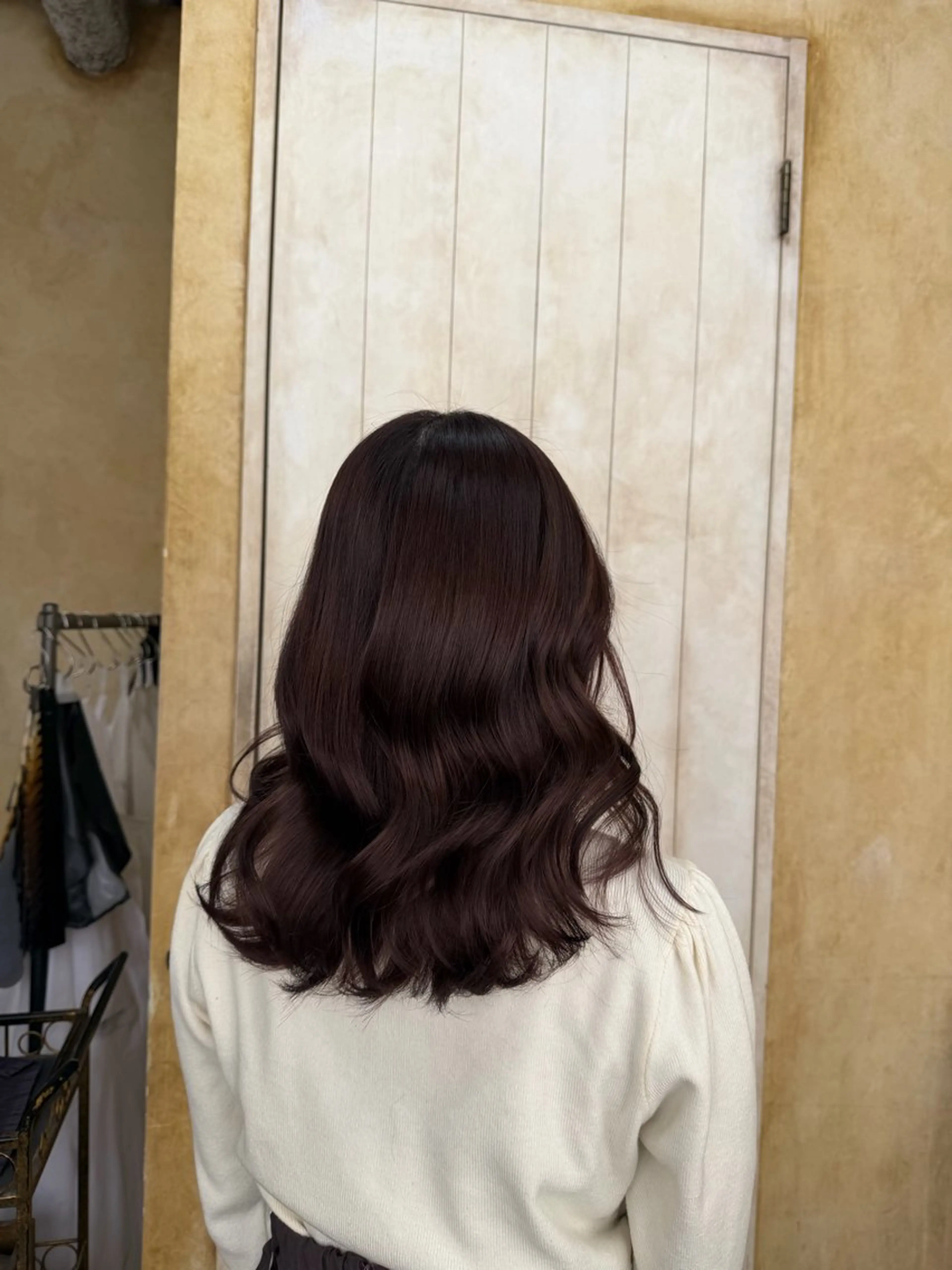 セミロング ヘアカラー トリートメント ともざねゆか UniQ/岡山駅のヘアスタイル