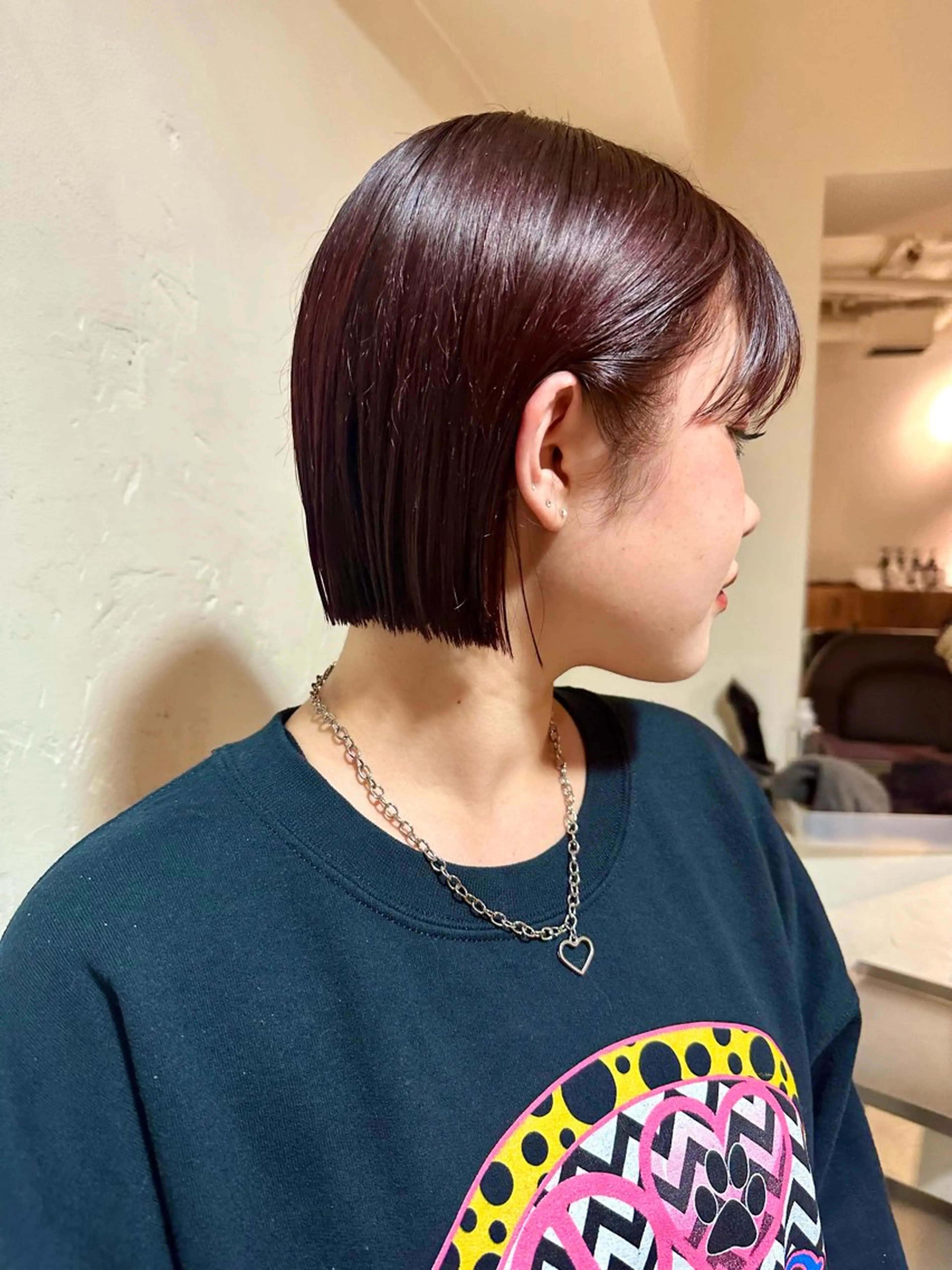 ショート カット ヘアカラー トリートメント ヘアセット 🤎ono/ 切りっぱなしボブ🤎のヘアスタイル