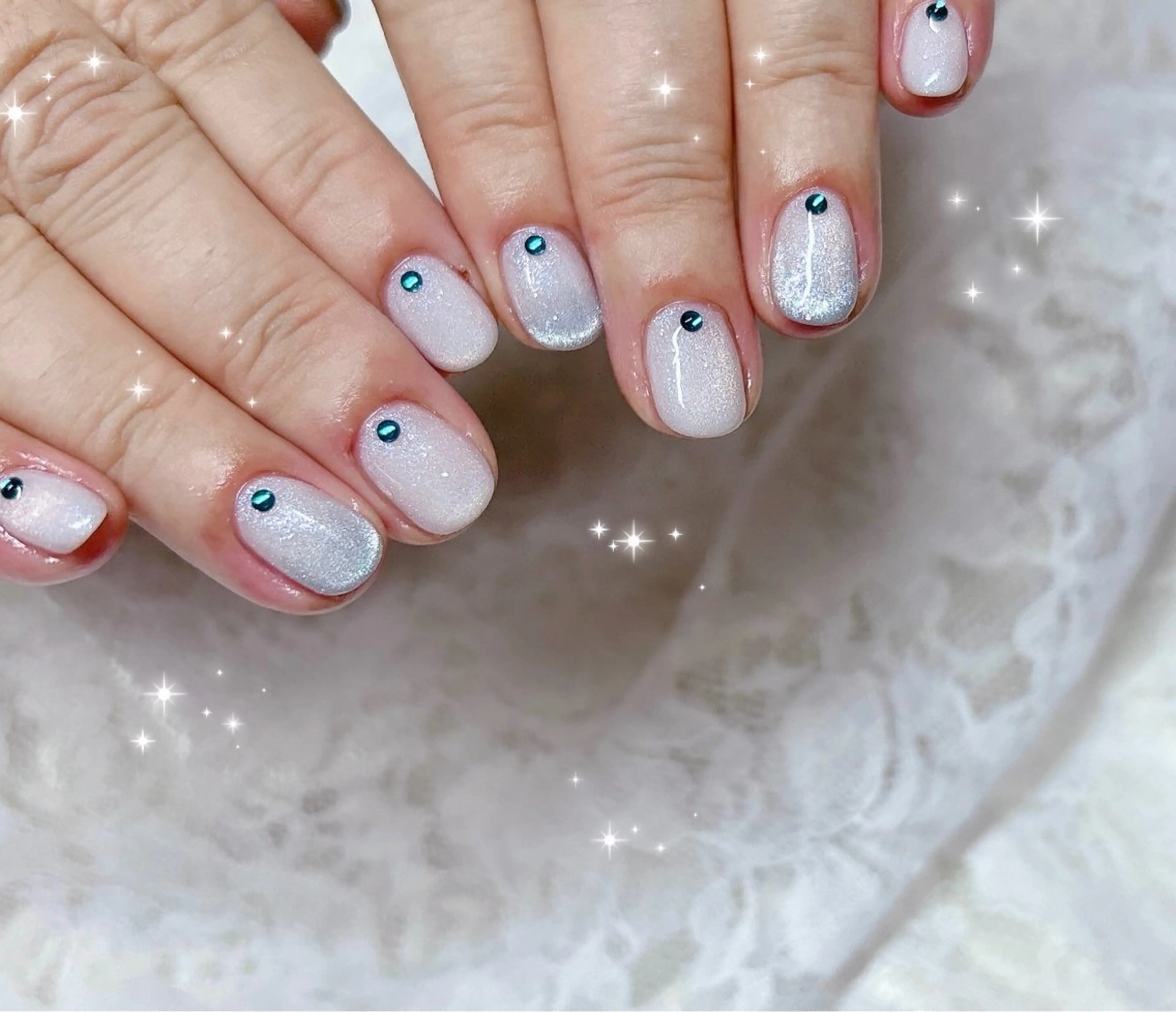 ネイル グラデーション マグネットネイル ハンドネイル FLARE NAIL フレアネイルのネイルデザイン
