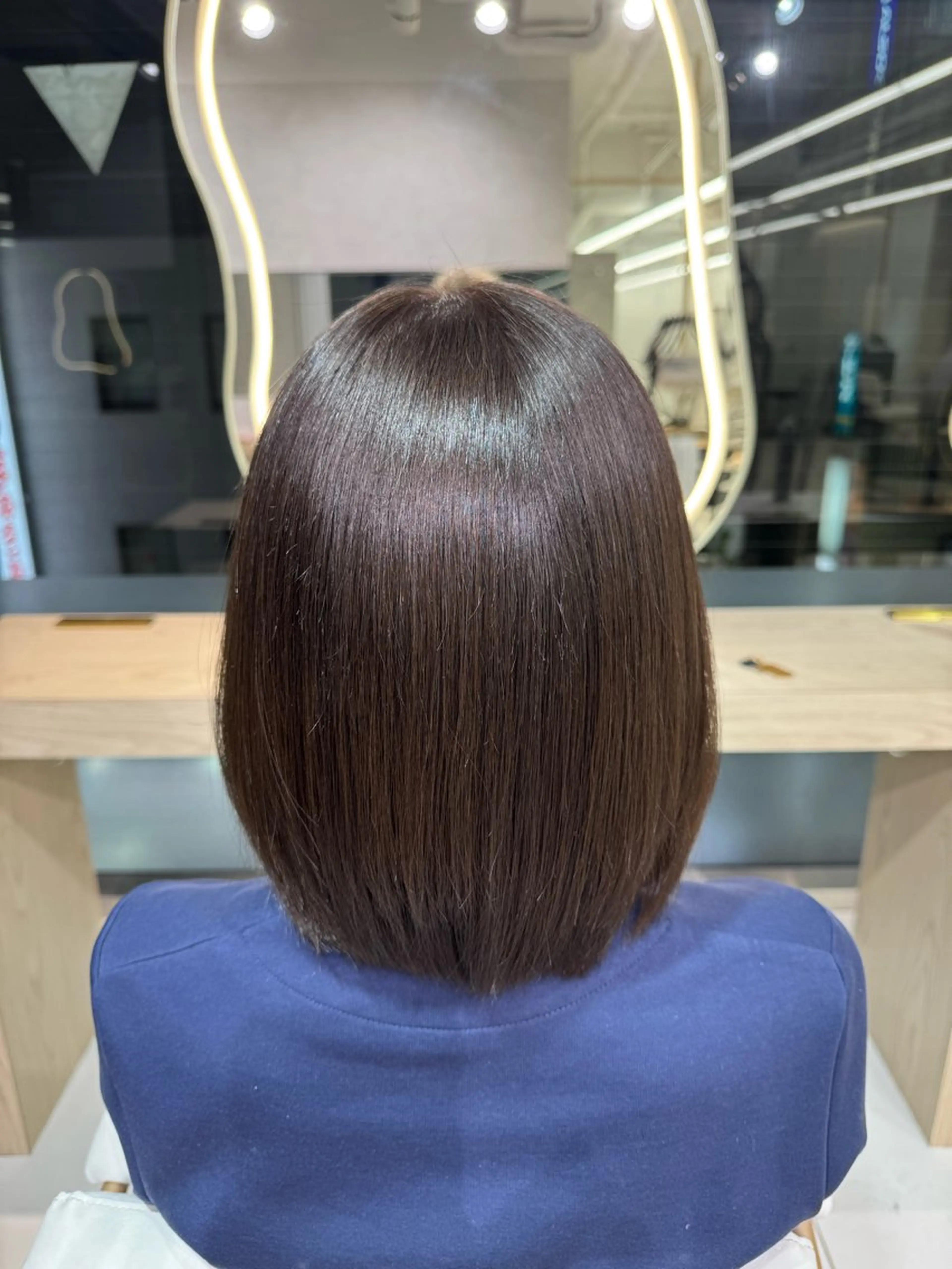 ミディアム 顔まわりカット/ カラー/西野和裕のヘアスタイル