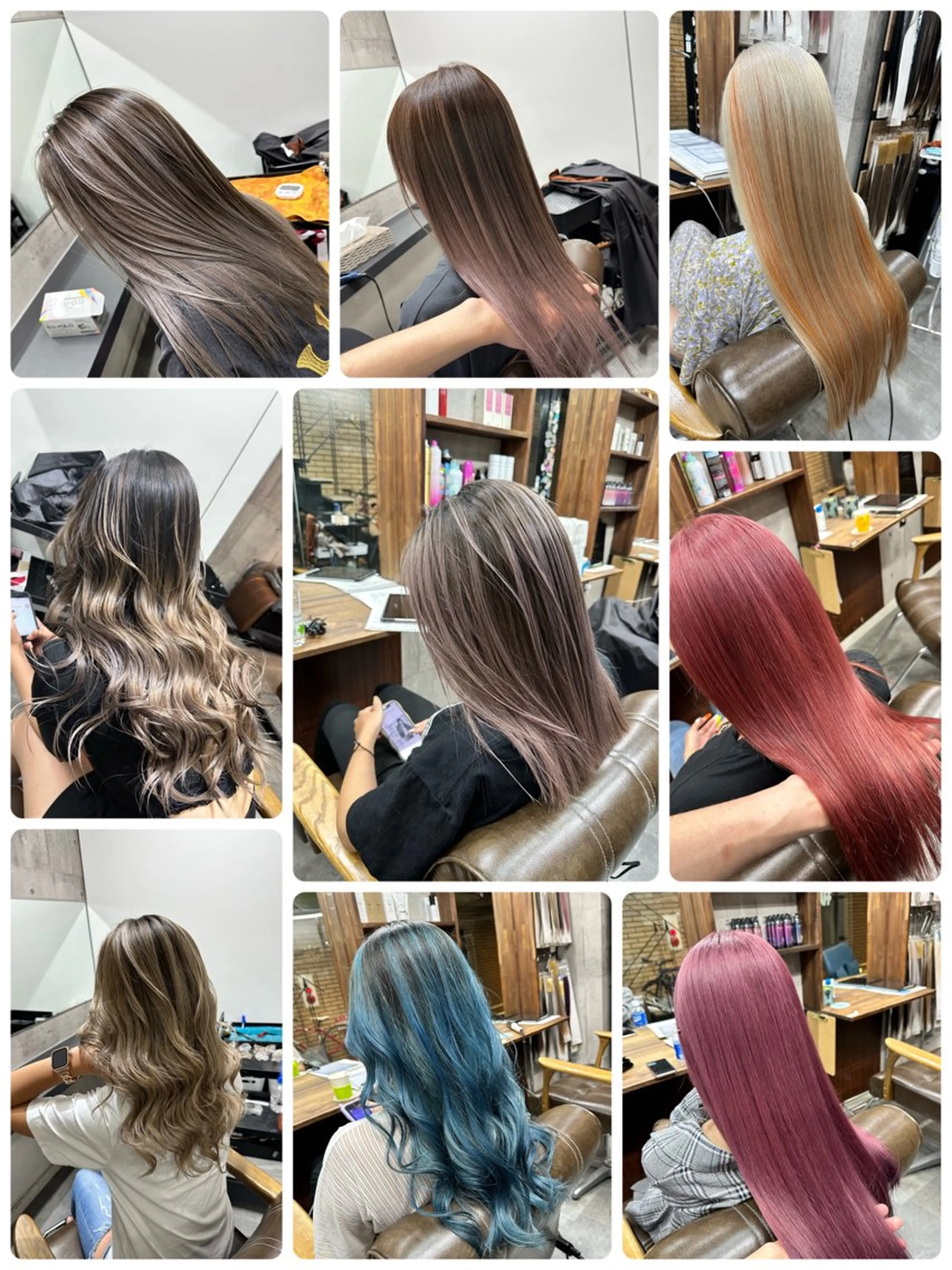 ロング カラー ブリーチ ヘアカラー トリートメント ヘアセット 難波ブリーチカラー 伊藤洋輝のヘアスタイル