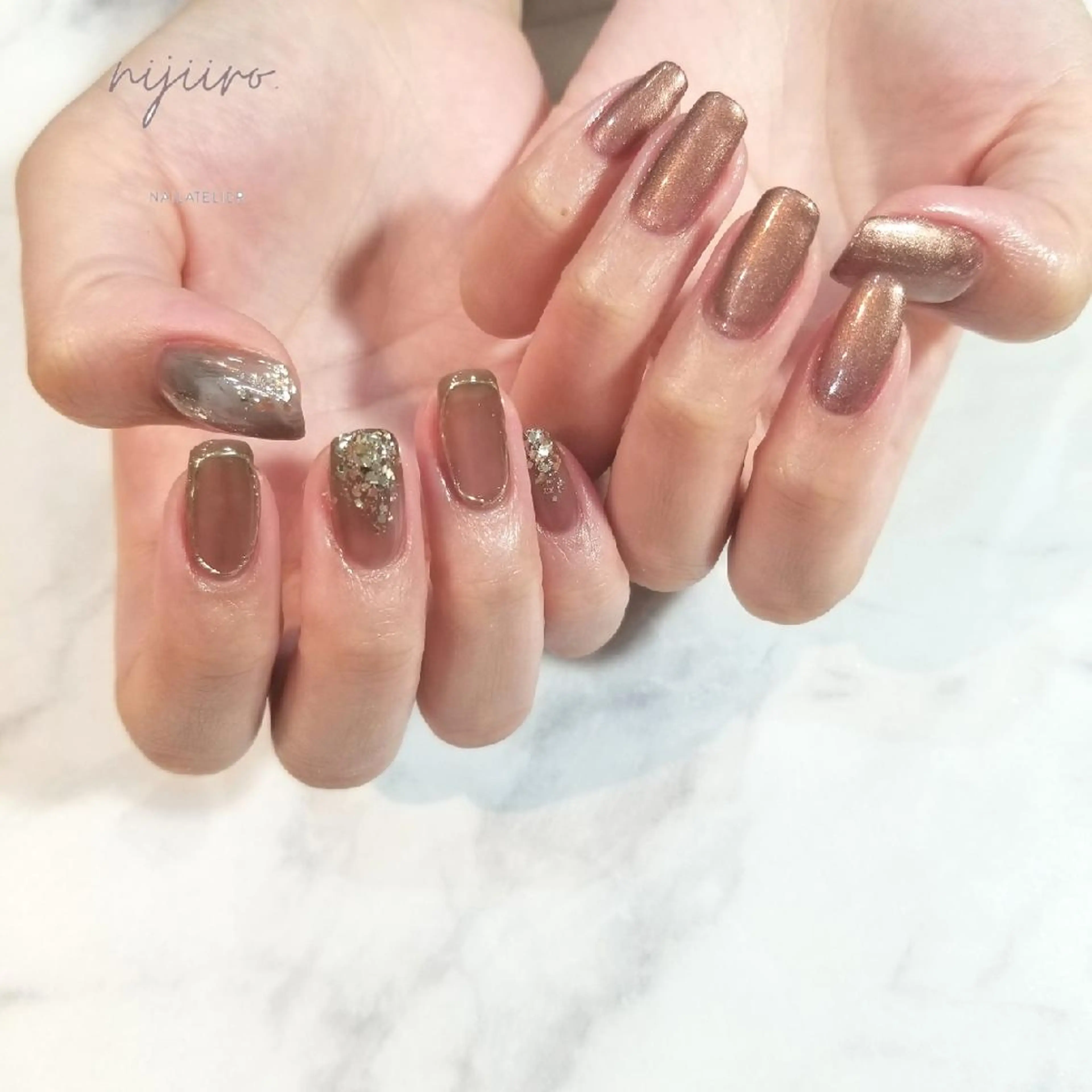 ネイル ハンドネイル nailatelier nijiiro.所属・nijiiro🌈 サトウのネイルデザイン