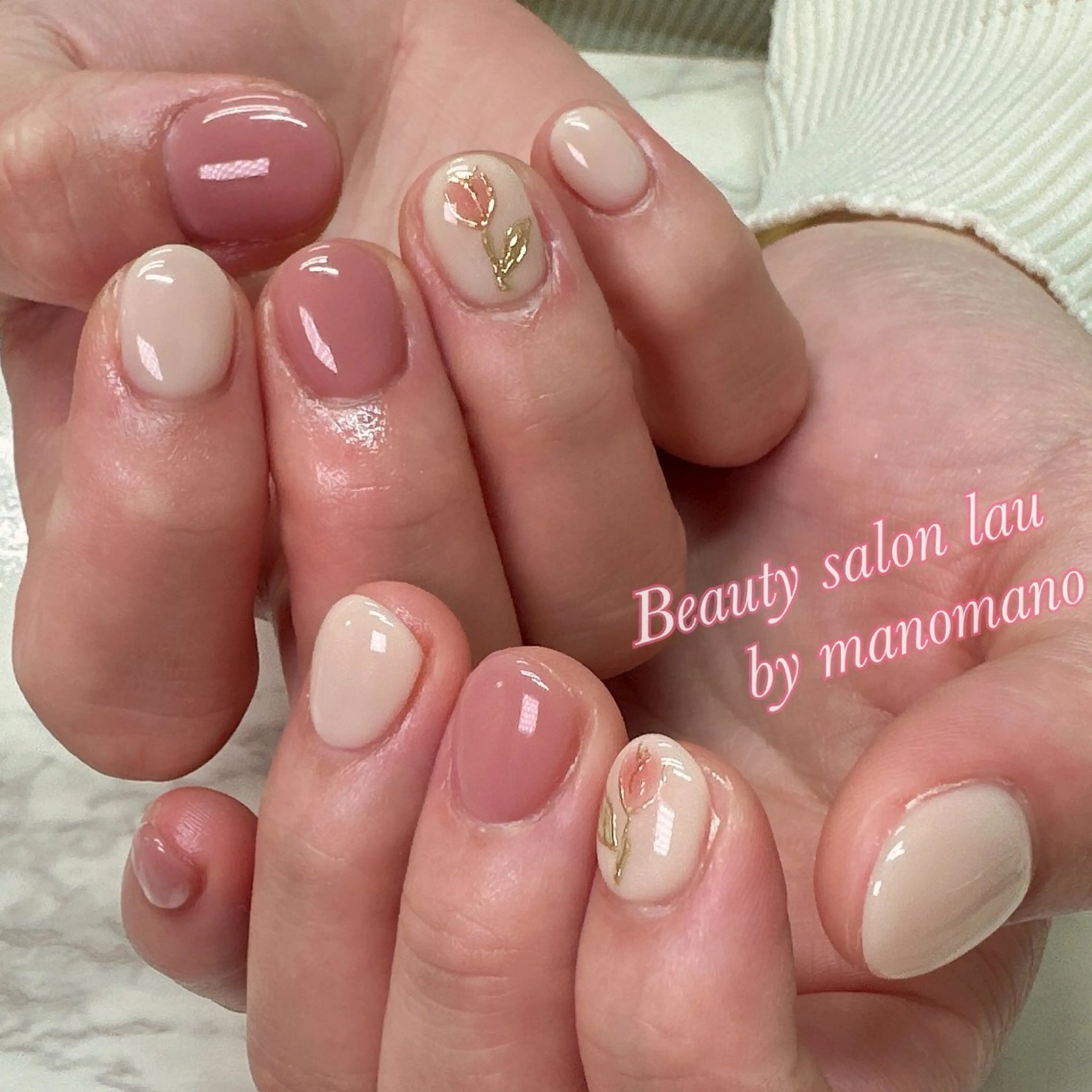 ネイル ハンドネイル ラウバイマノマノ なかざとのネイルデザイン