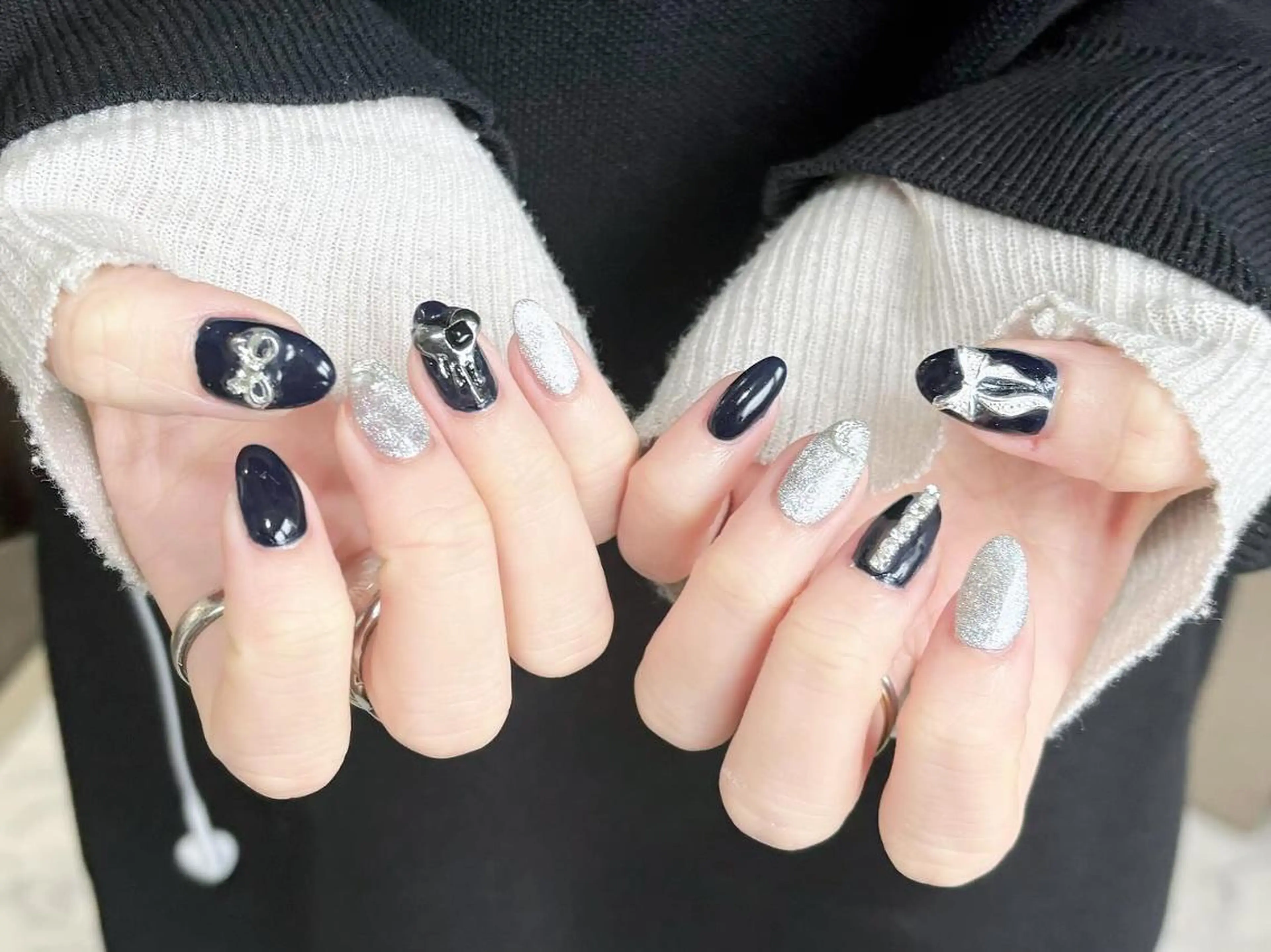 ネイル アートネイル ジェルネイル マグネットネイル ミラーネイル 持ち込み Cat's eye TOKYO 新宿店のネイルデザイン