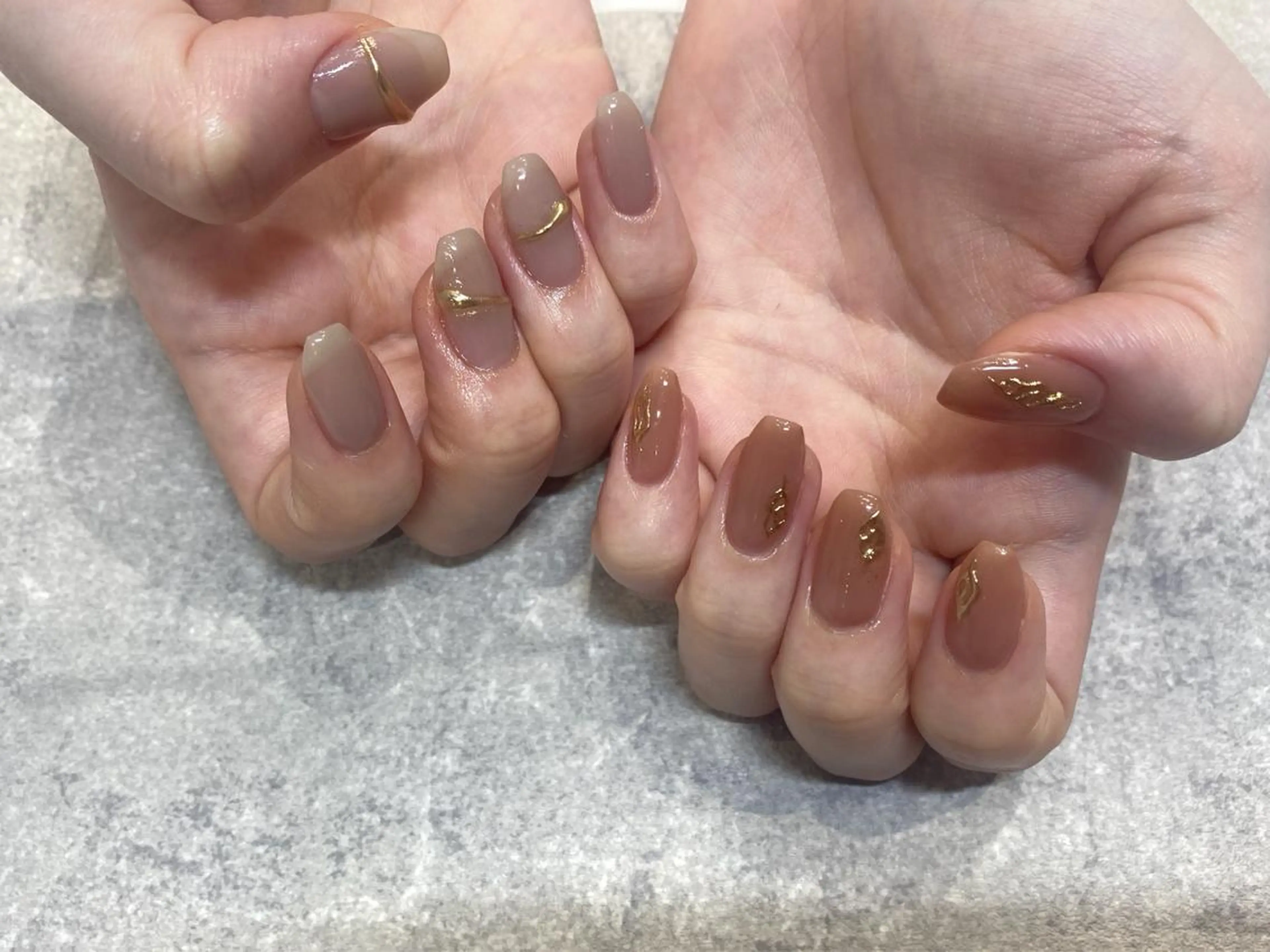 ネイル ハンドネイル NINEnami ニュアンスネイルのネイルデザイン