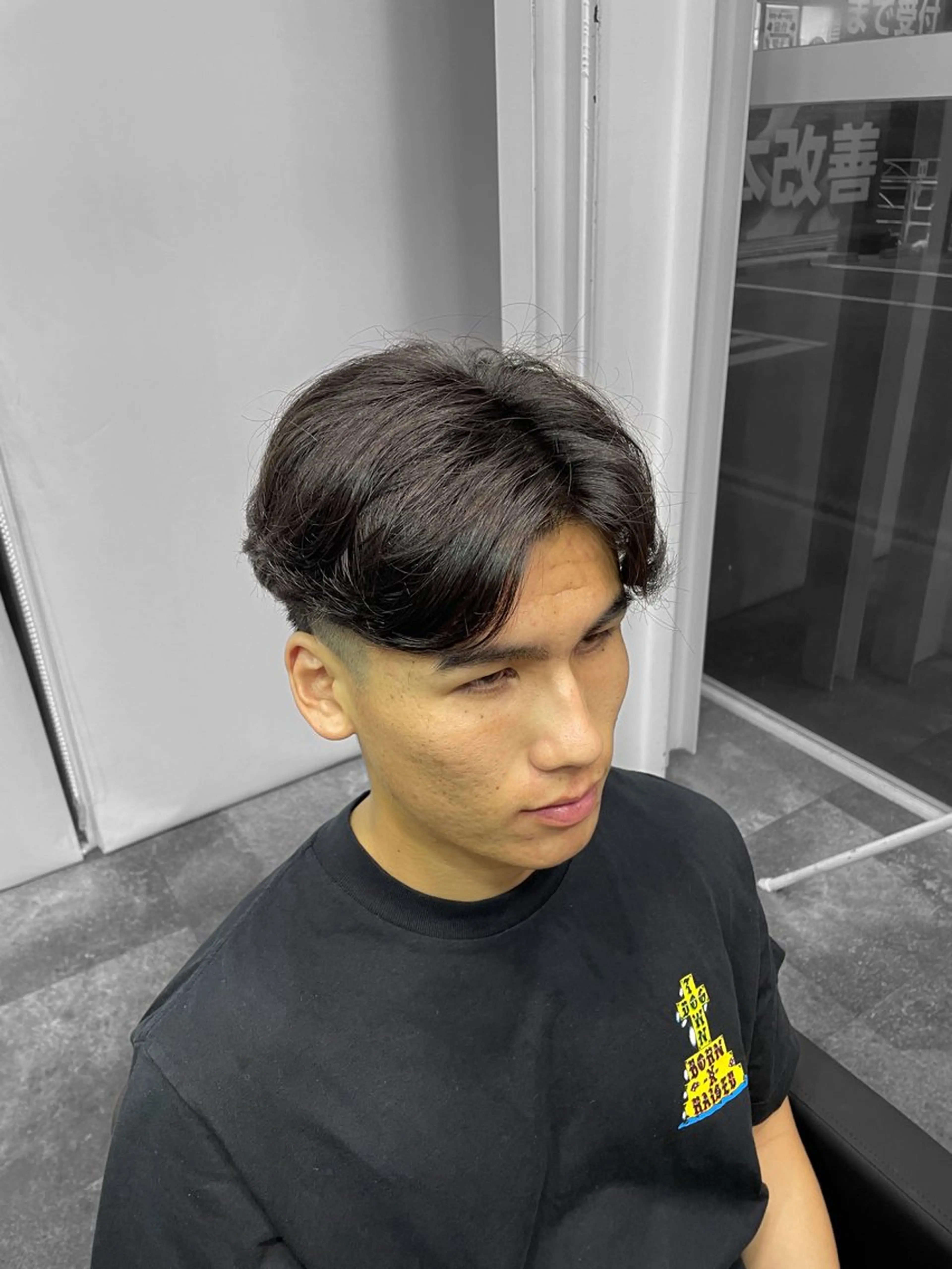 ミディアム パーマ メンズ ミディアムパーマ メンズパーマ 刈り上げ ニュアンスパーマ カット パーマ CIEN Blue MENZ SALON所属・平井 芳琉のヘアスタイル