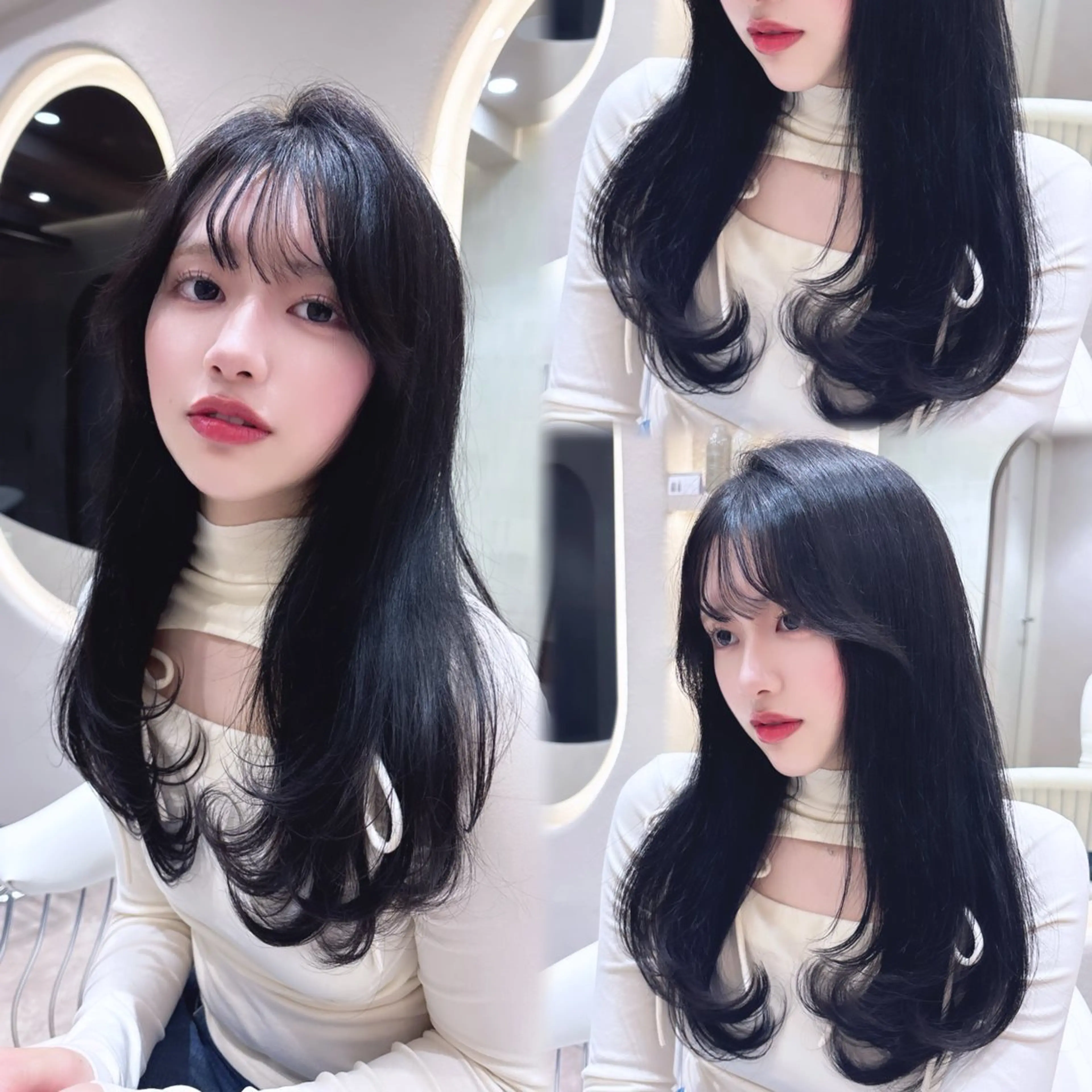 ロング カット トリートメント 上品♡韓国レイヤー ‎🤍のの‎🤍のヘアスタイル