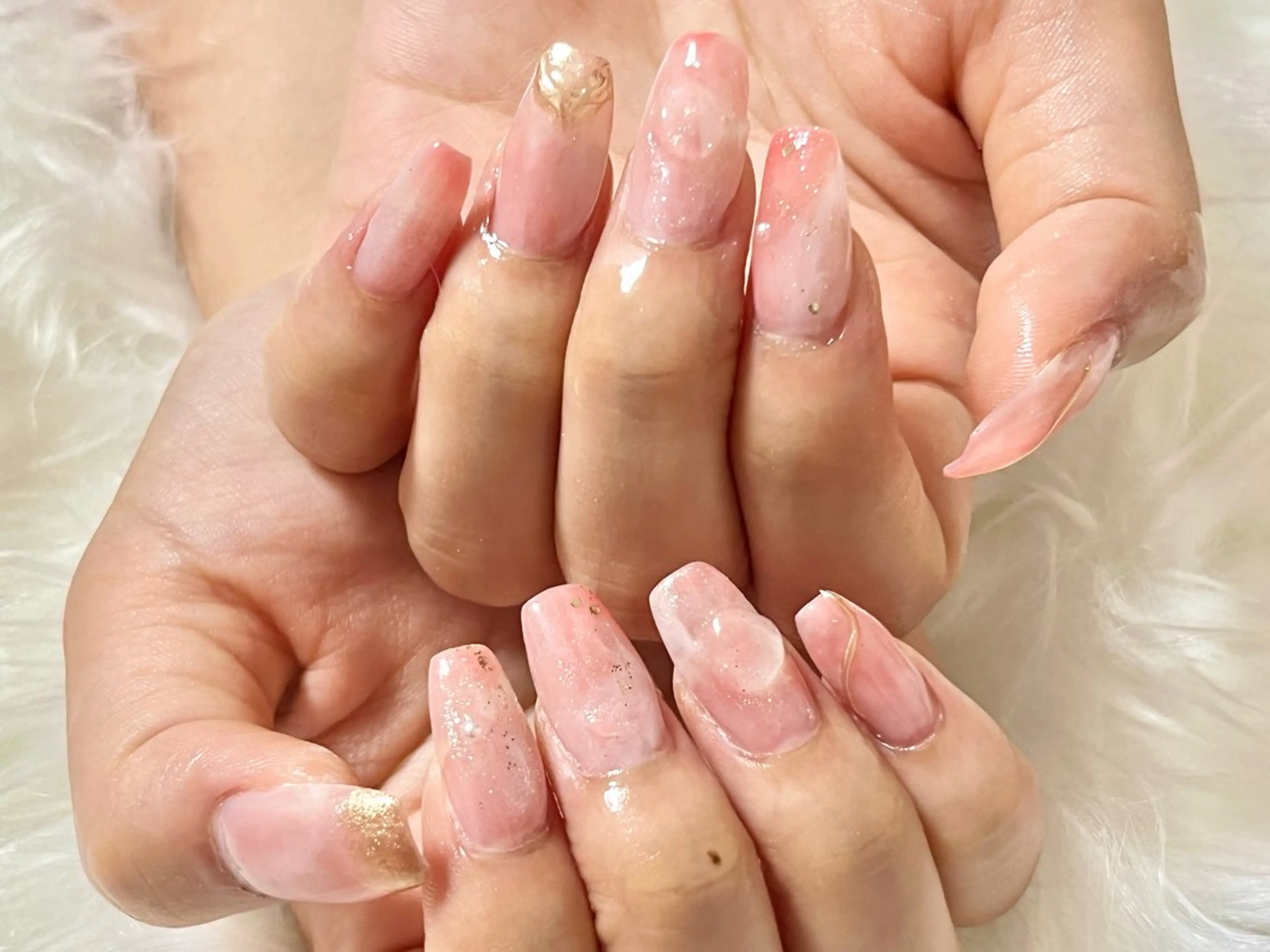 ネイル 長さ出し hohomi .のネイルデザイン