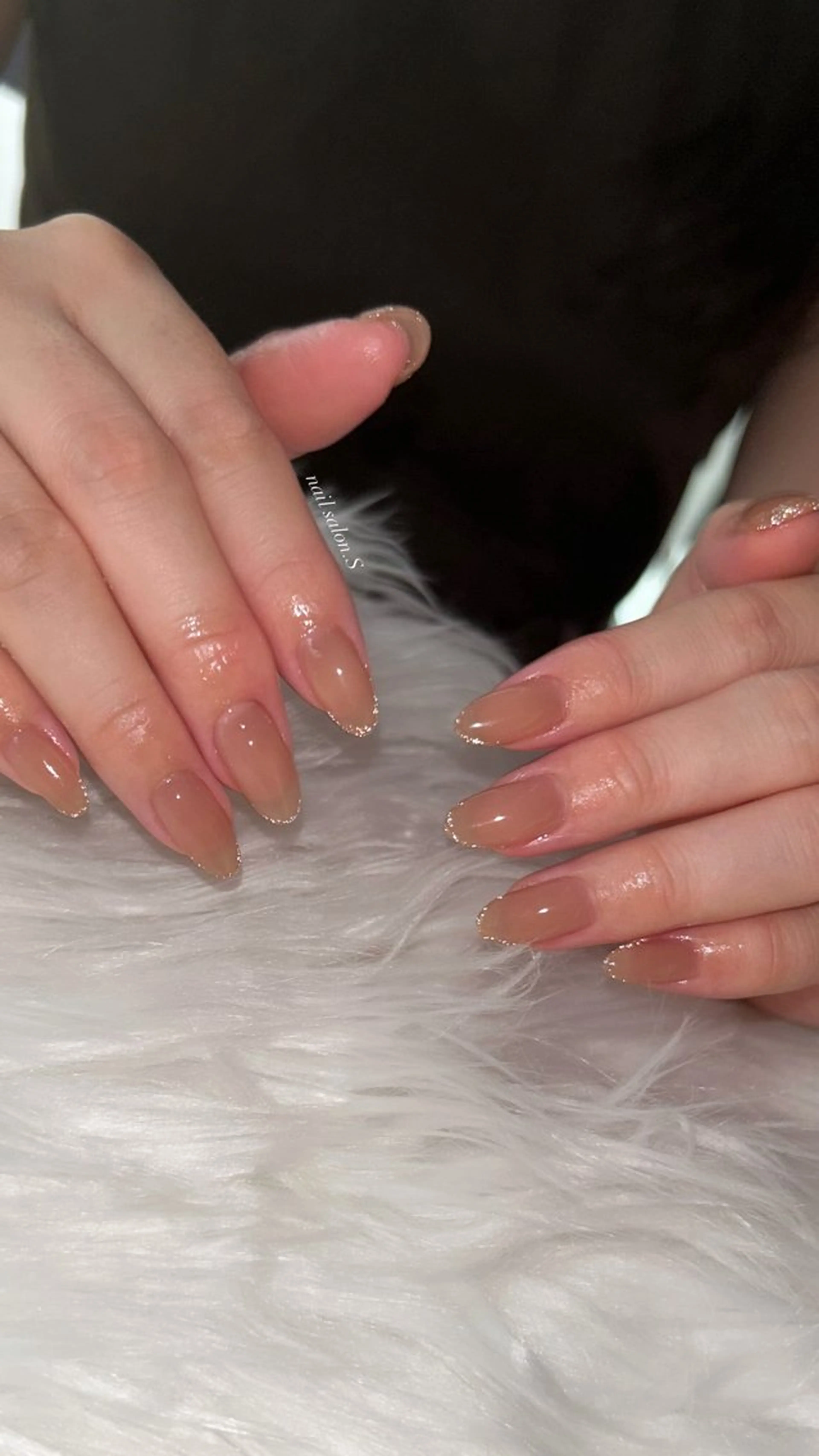 ネイル 長さ出し フラッシュネイル フレンチネイル 関山 志乃のネイルデザイン