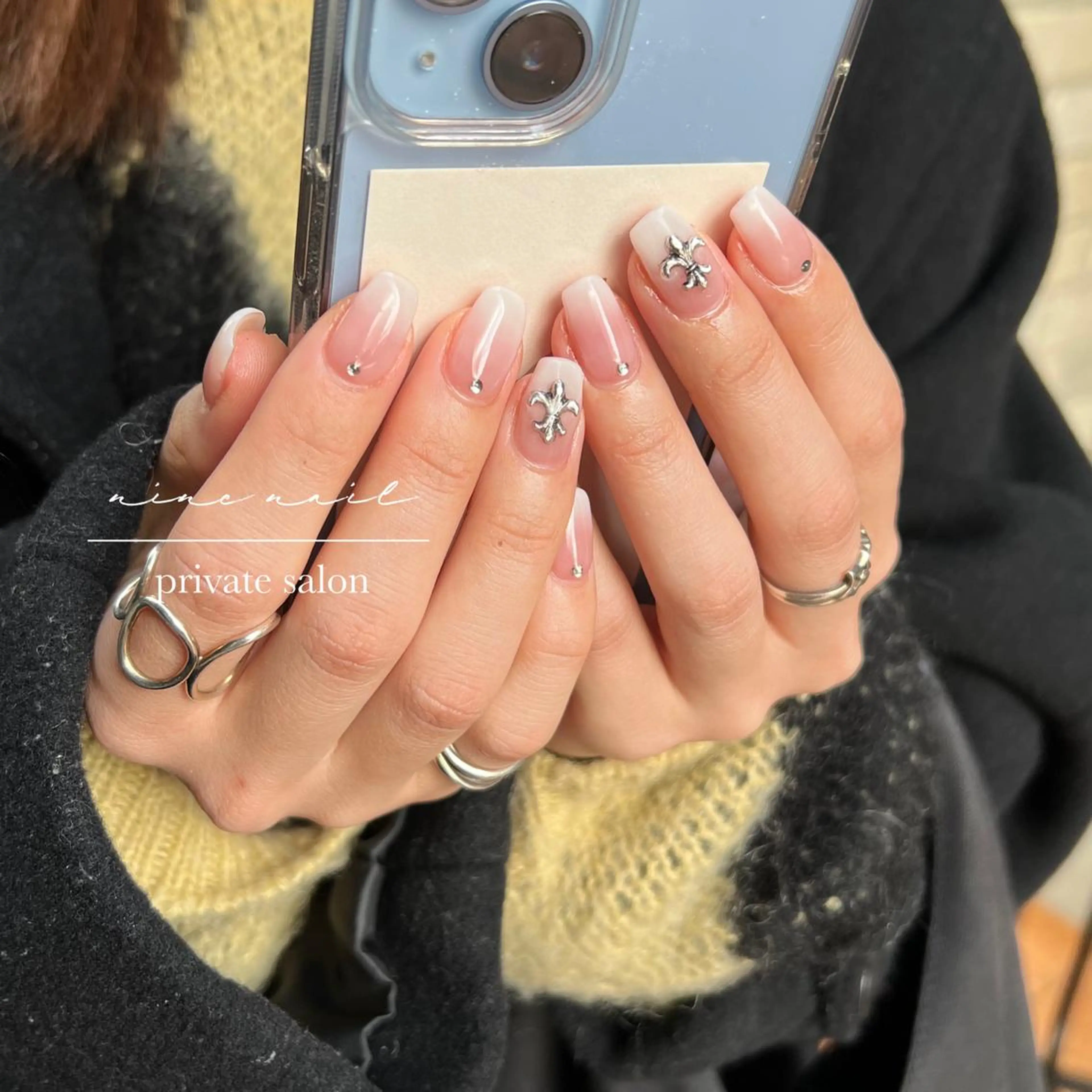 ネイル グラデーション シンプルネイル nine nailのネイルデザイン