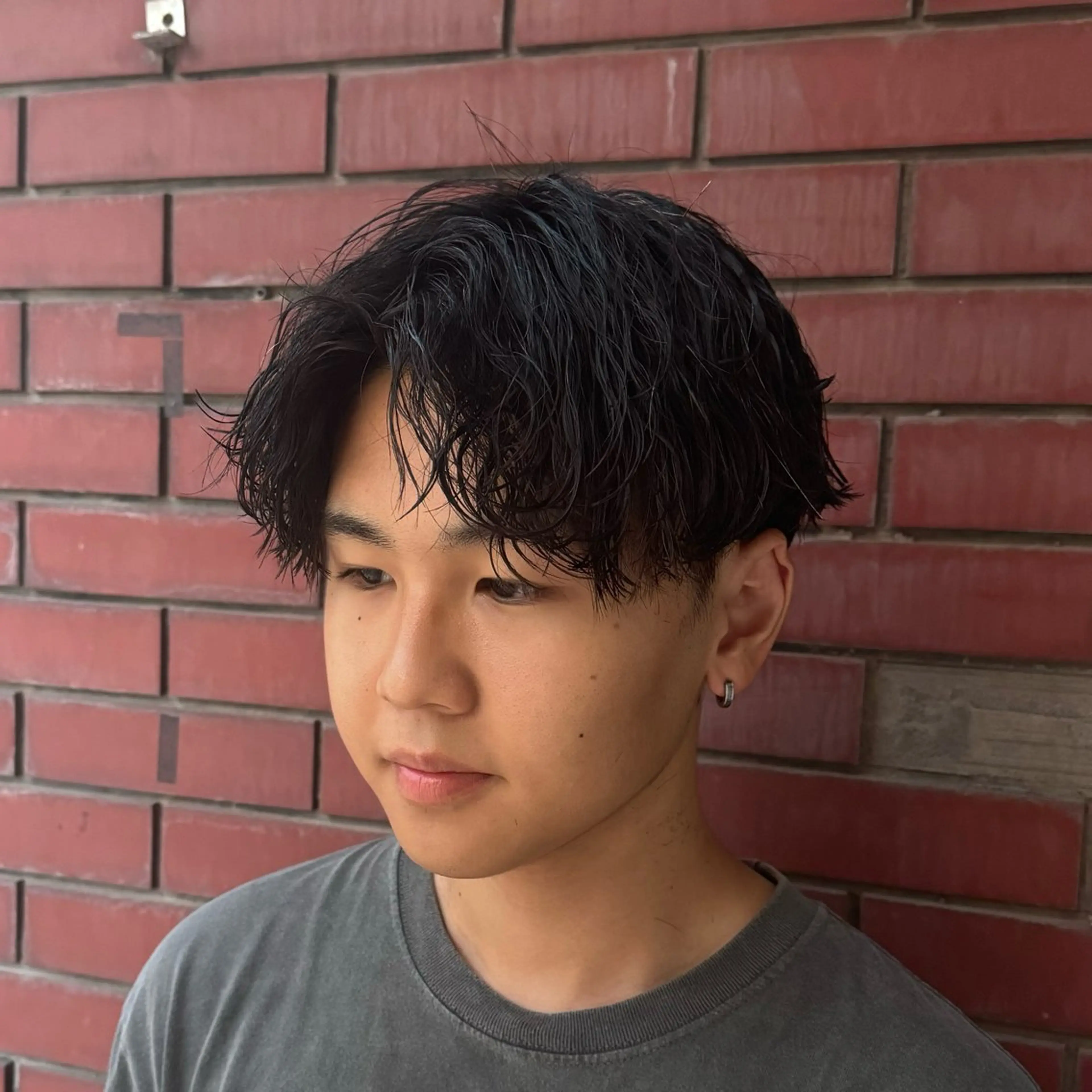 パーマ メンズ 波巻きパーマ 柏メンズカットパーマ NO.1タイチのヘアスタイル