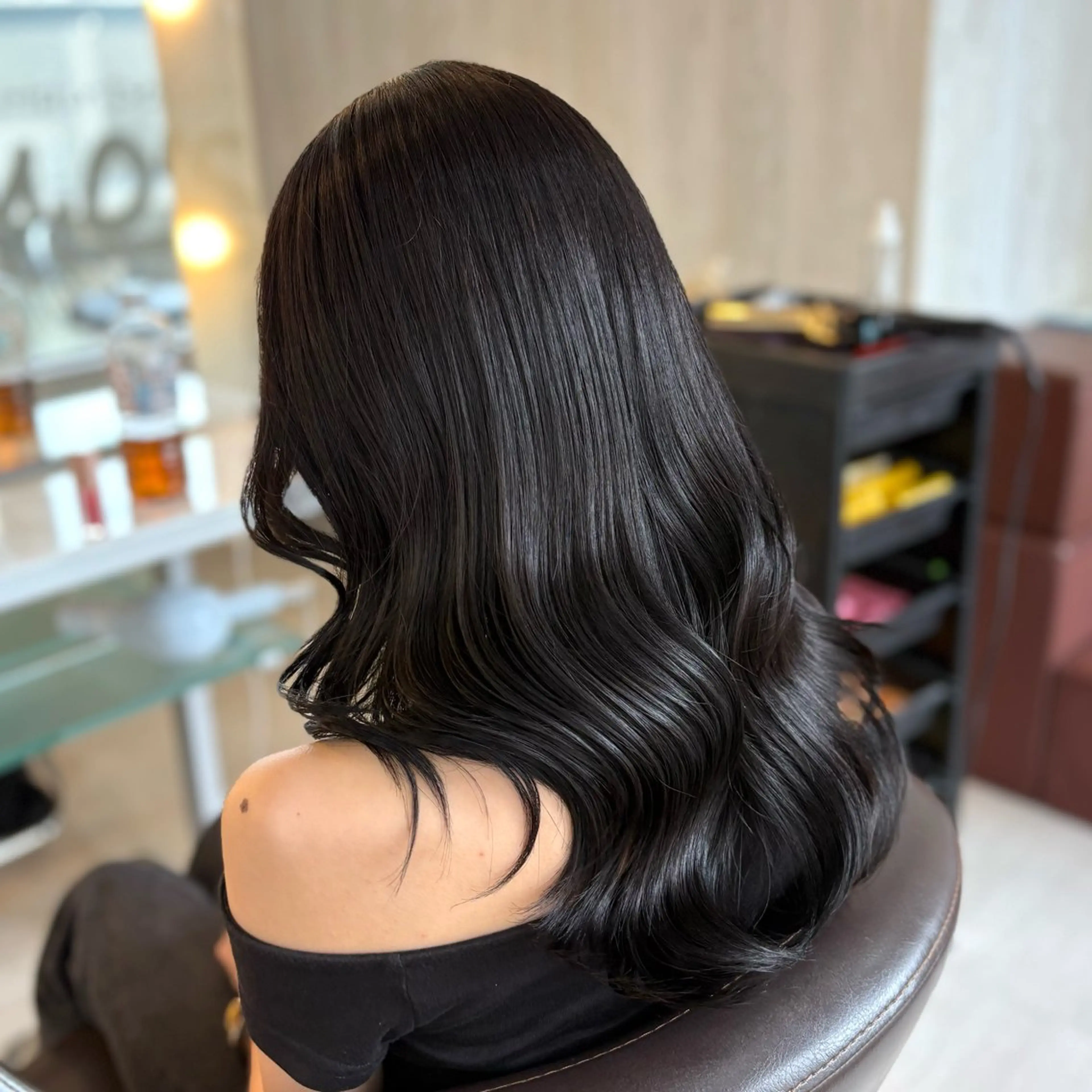 セミロング カット ヘアカラー トリートメント 🇺🇸ハイライト 🌵satsukiのヘアスタイル