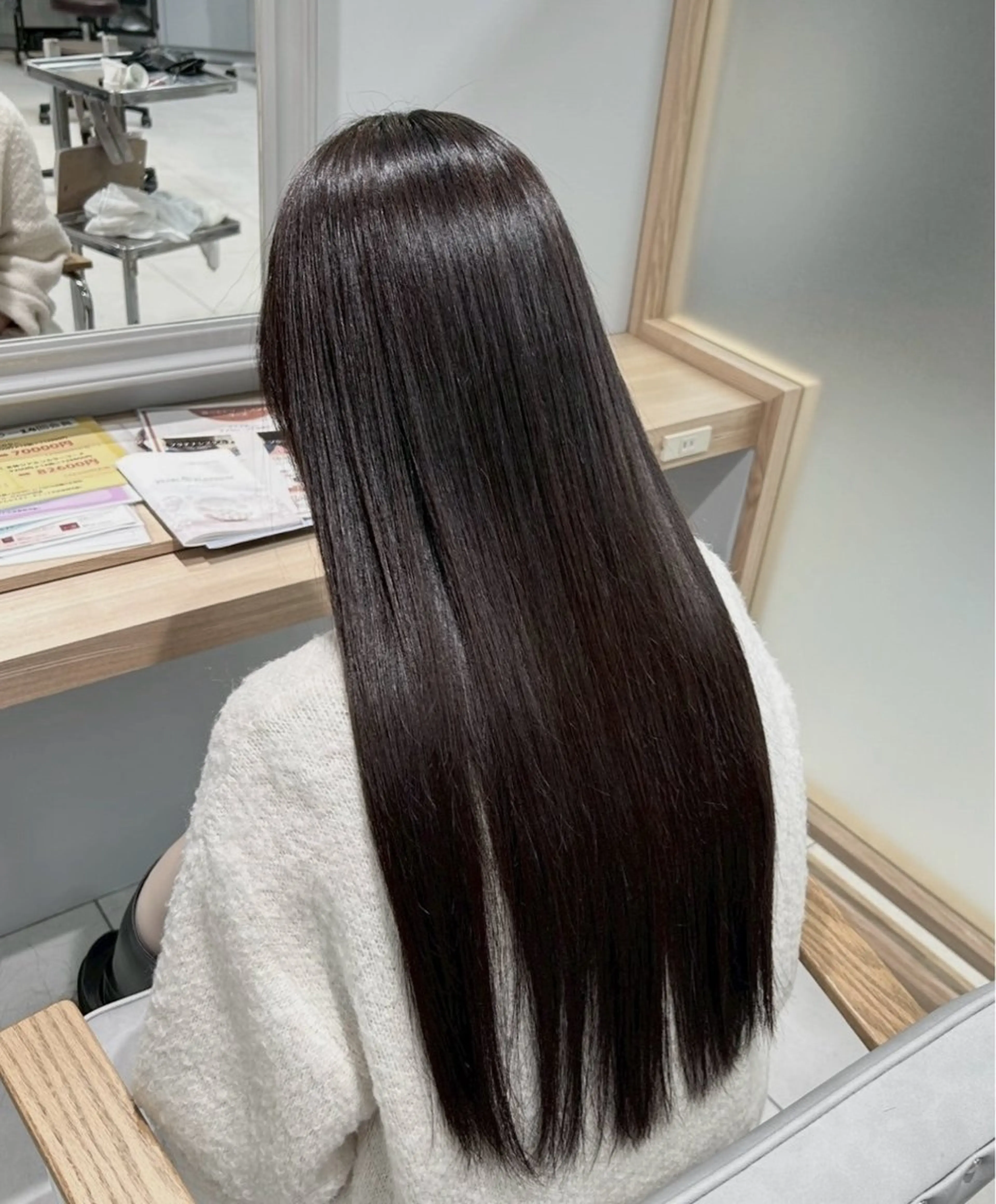 【12月限定💖】アルカリストレート💎＋うるツヤ髪質改善プラチナトリートメント🫧※ブリーチ履歴なしの方のみ🙇‍♀️の写真