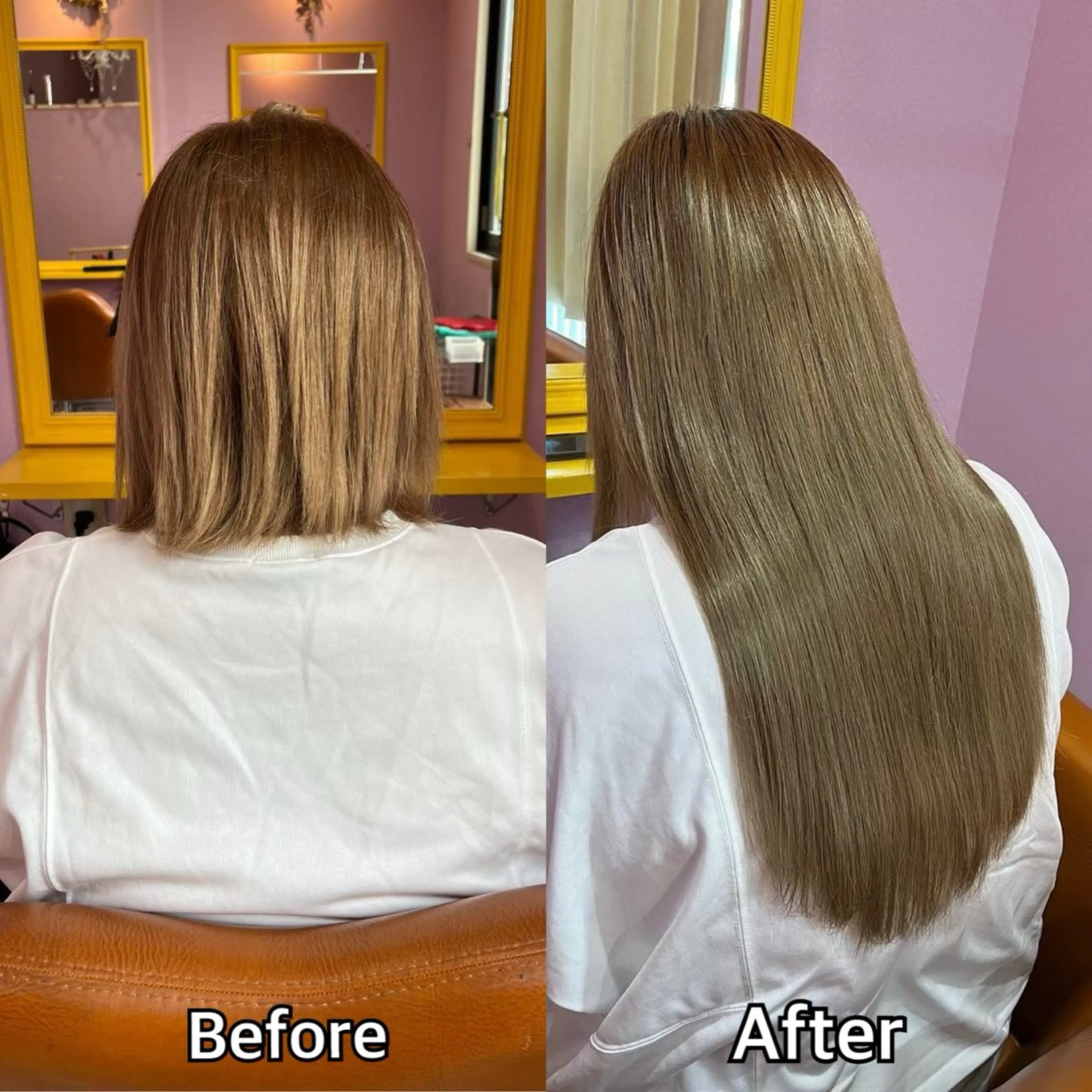 ロング シール＋ちび編み込み エクステ梅田🐨のヘアスタイル