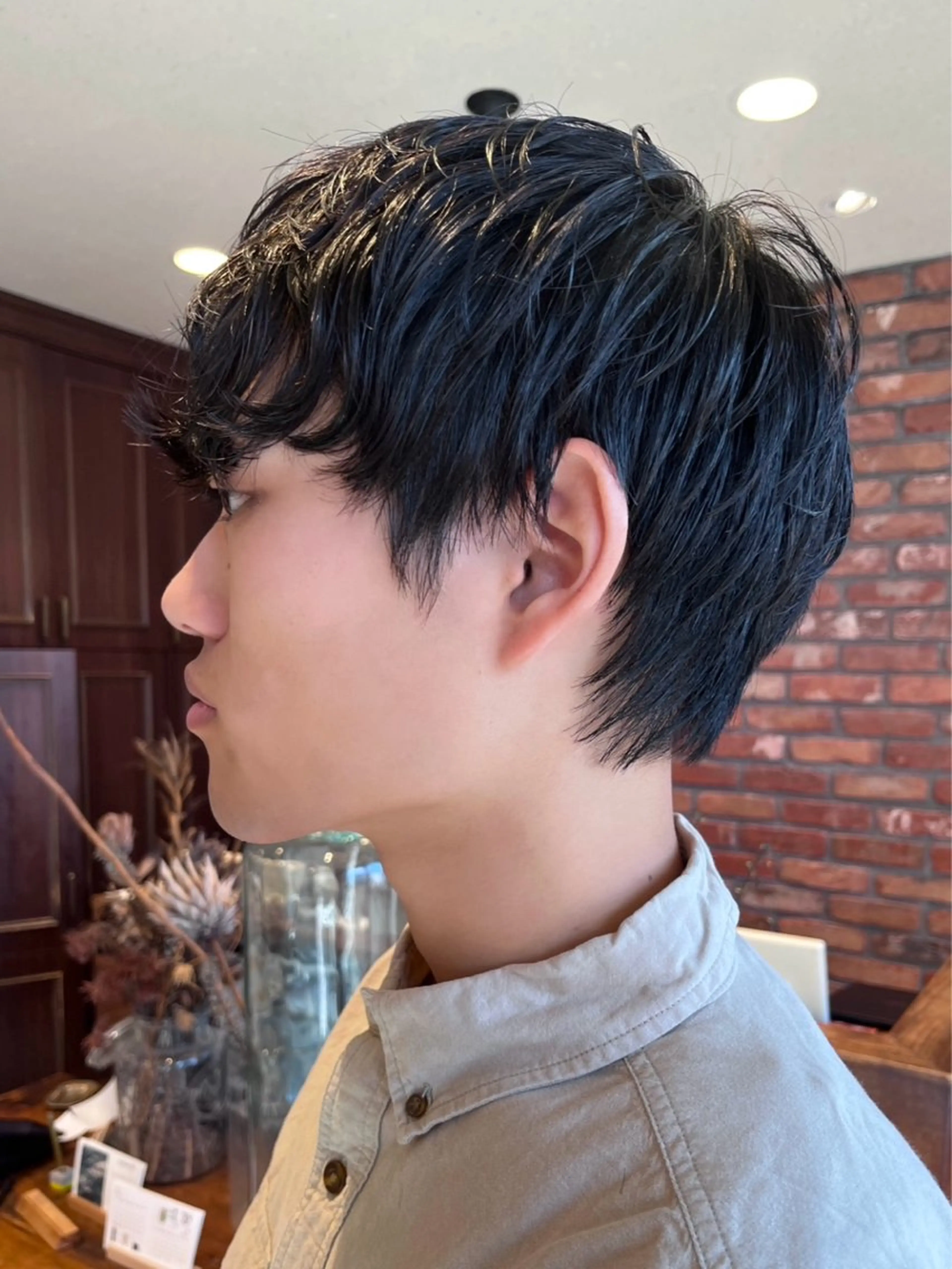 メンズ カット Vicky オリーブ メンズカジュアルのヘアスタイル