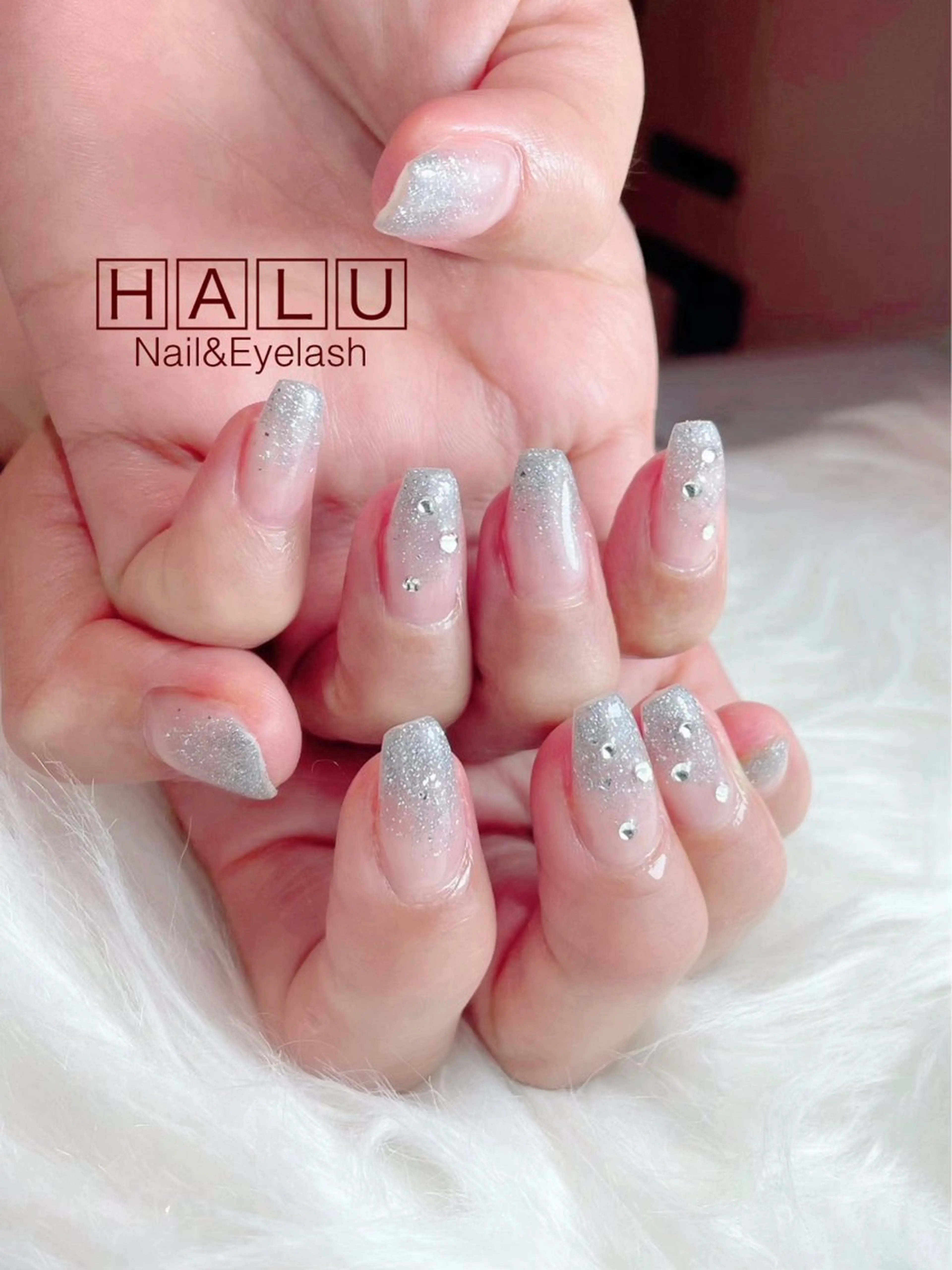 ネイル グラデーション ラメ(グリッター) ラメグラデーション HALU ハルのネイルデザイン