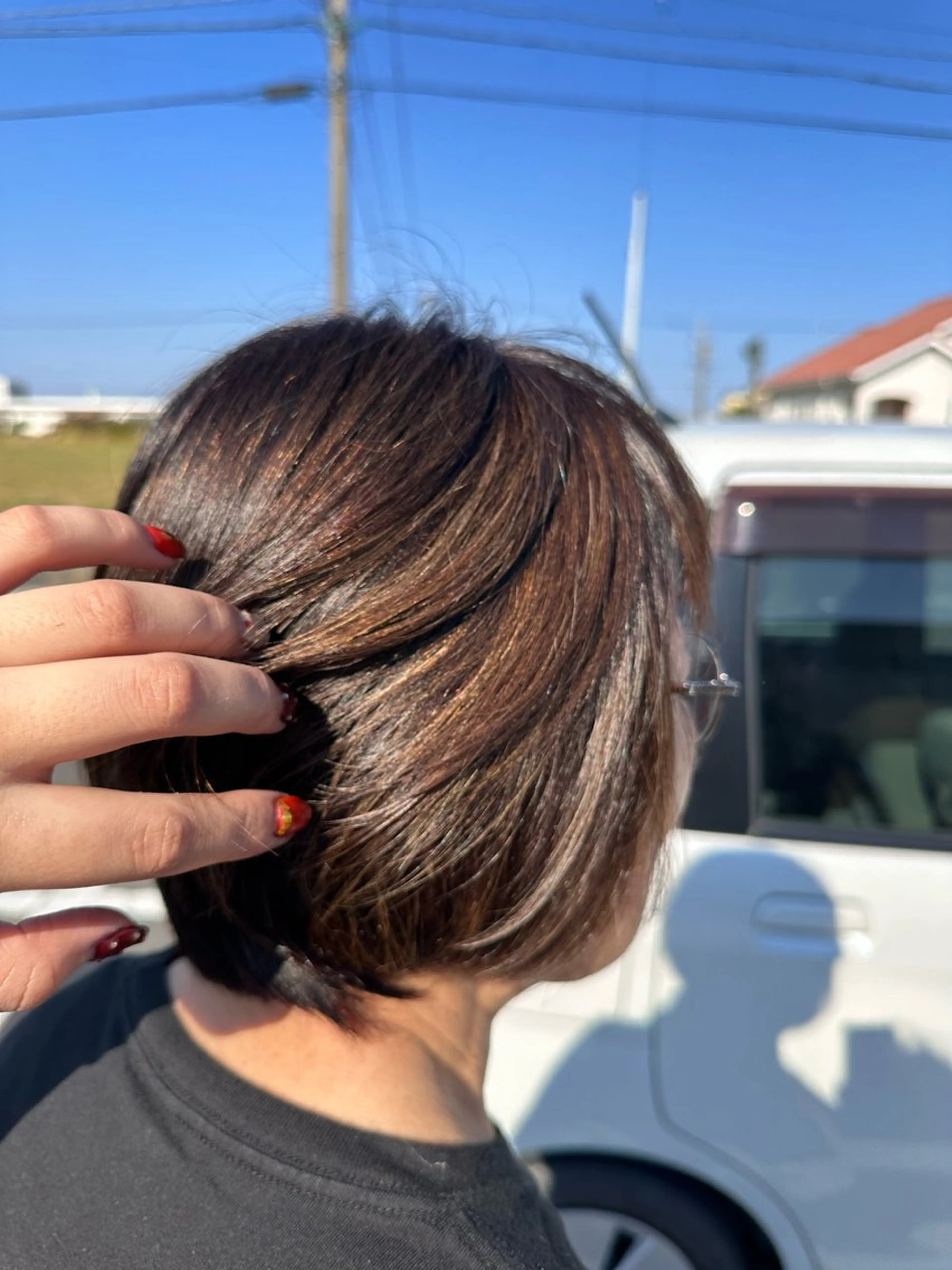 ショート カラー ハイライトカラー ハイライト ☆あつみ☆ soen  天神店のヘアスタイル