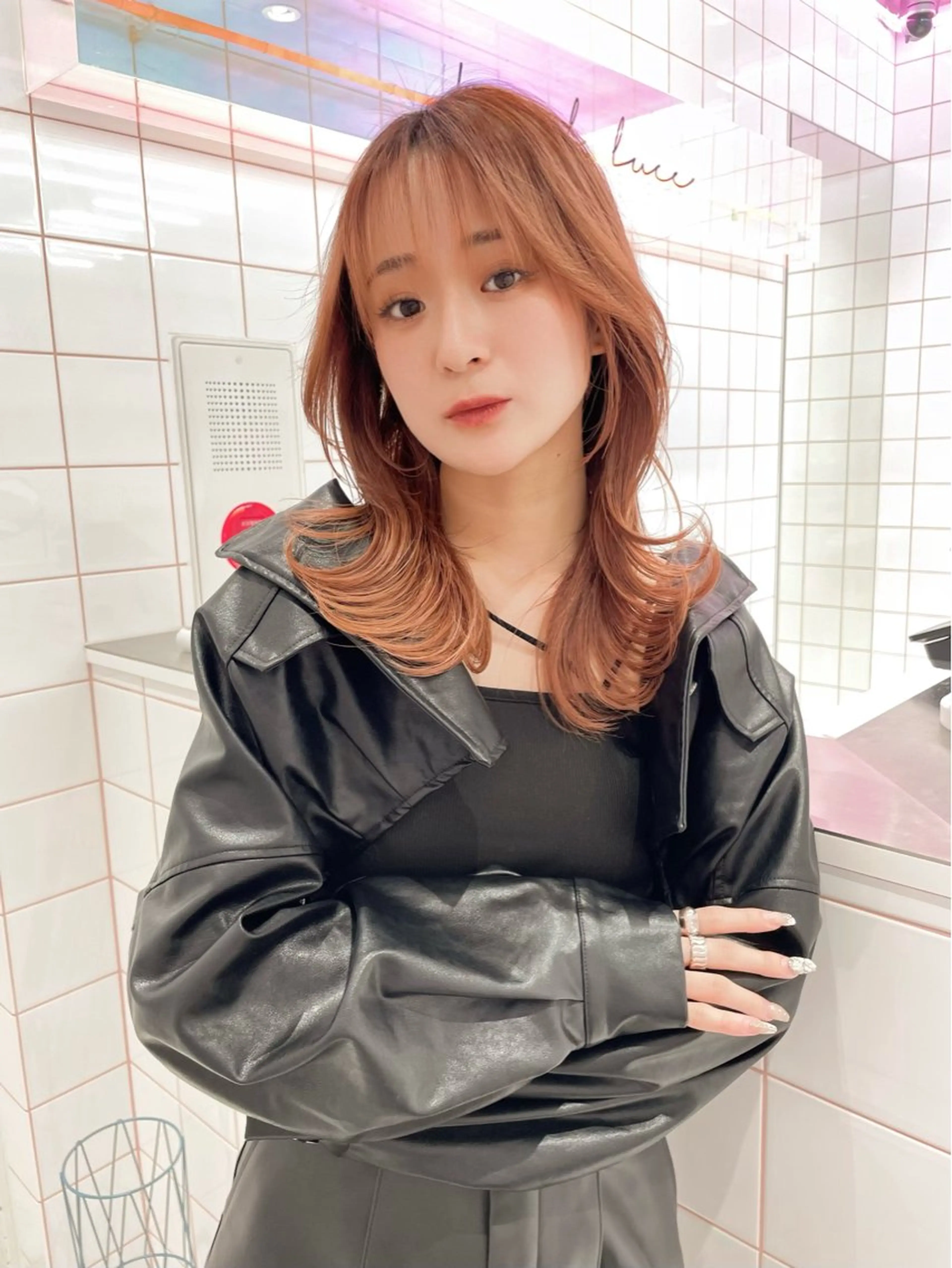 セミロング カラー カット ヘアカラー トリートメント 脱白髪染め/ 髪質改善/ハクのヘアスタイル