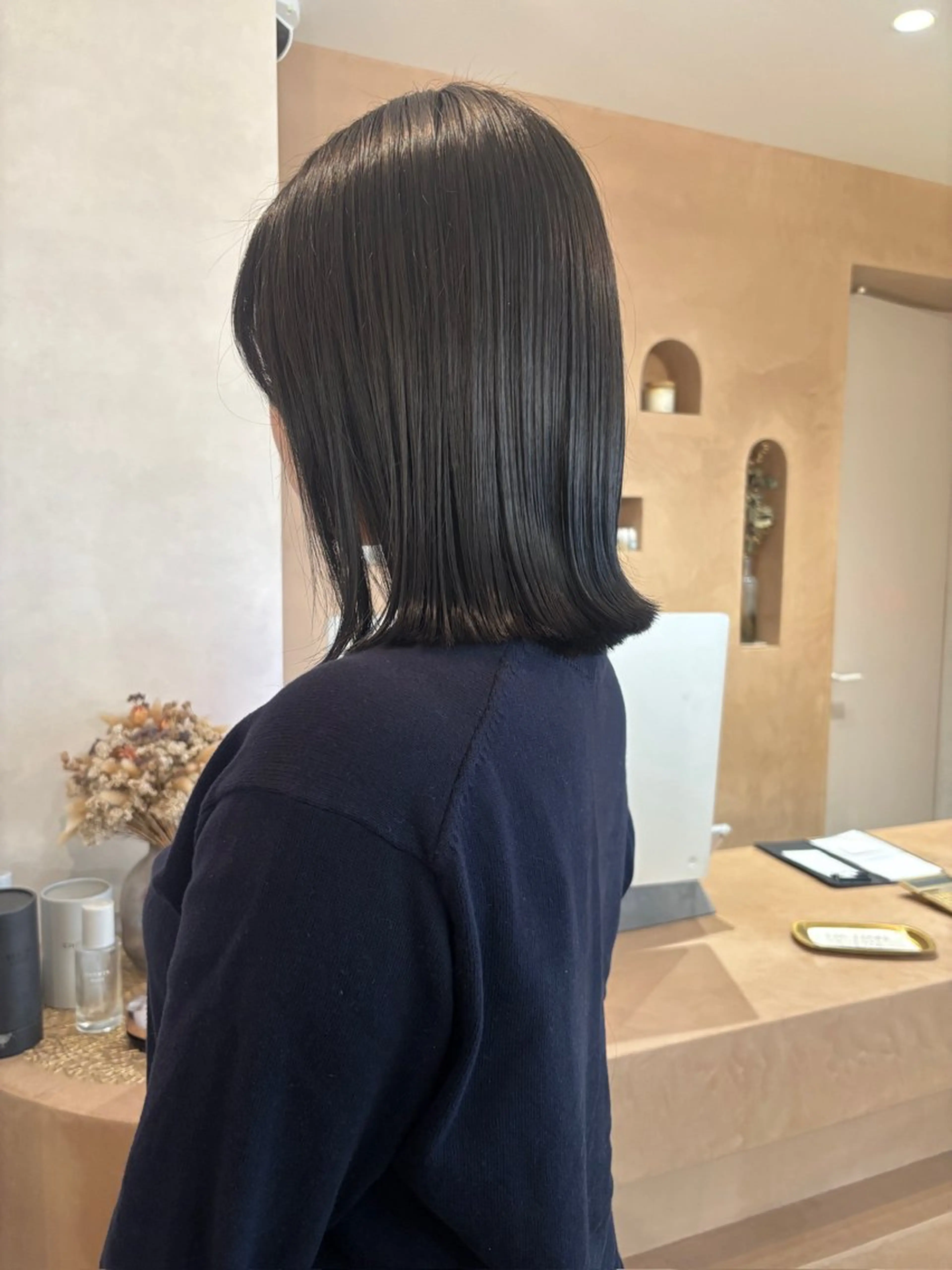 ミディアム カラー カット ヘアカラー トリートメント Chiho / 梅田 / ボブ/ パーマのヘアスタイル