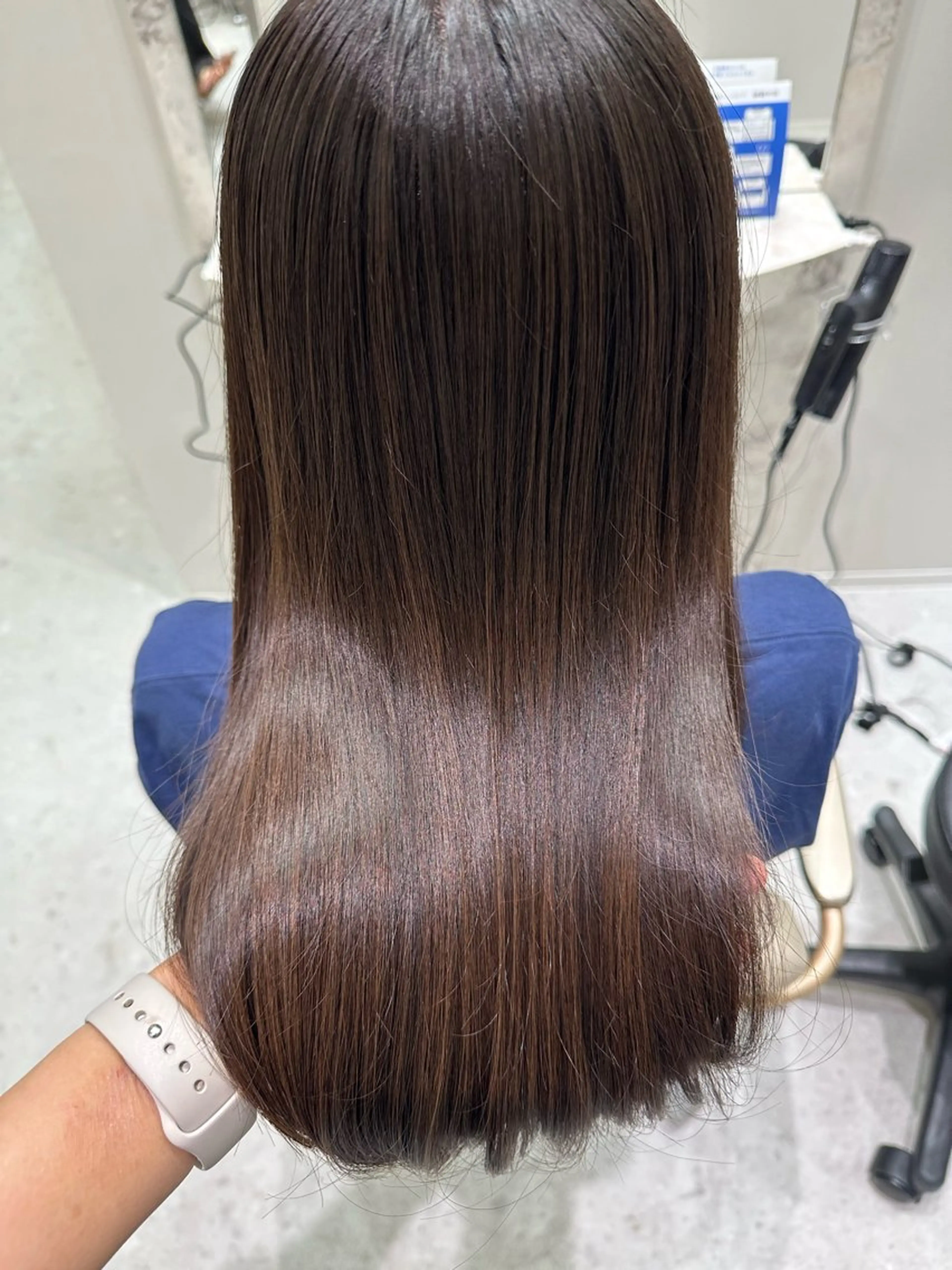 ロング パーマ カット ヘアカラー 縮毛矯正 トリートメント 韓国レイヤー✨ yasuko銀座のヘアスタイル