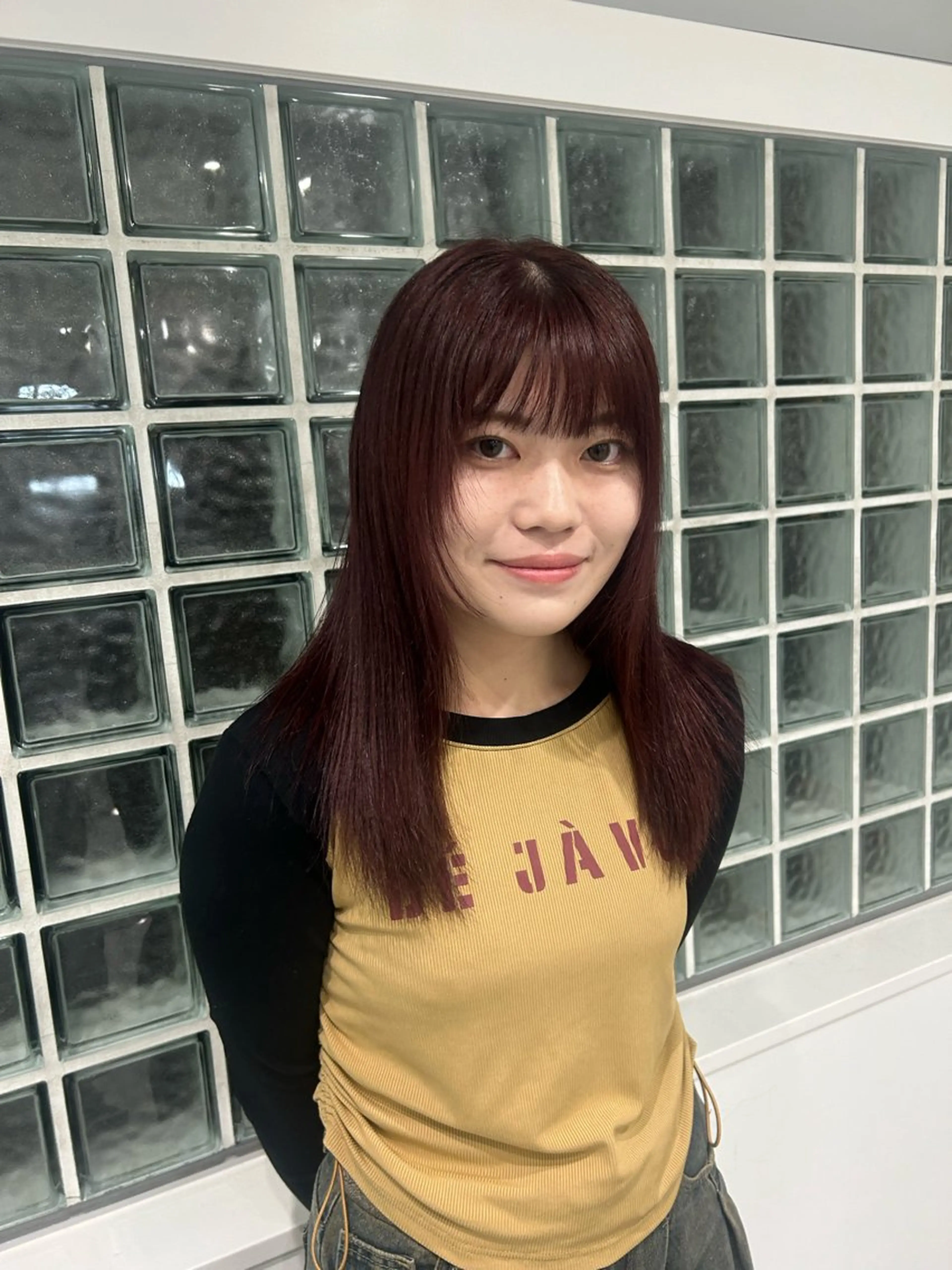 セミロング 愛結 暖色カラー🎀🩰のヘアスタイル