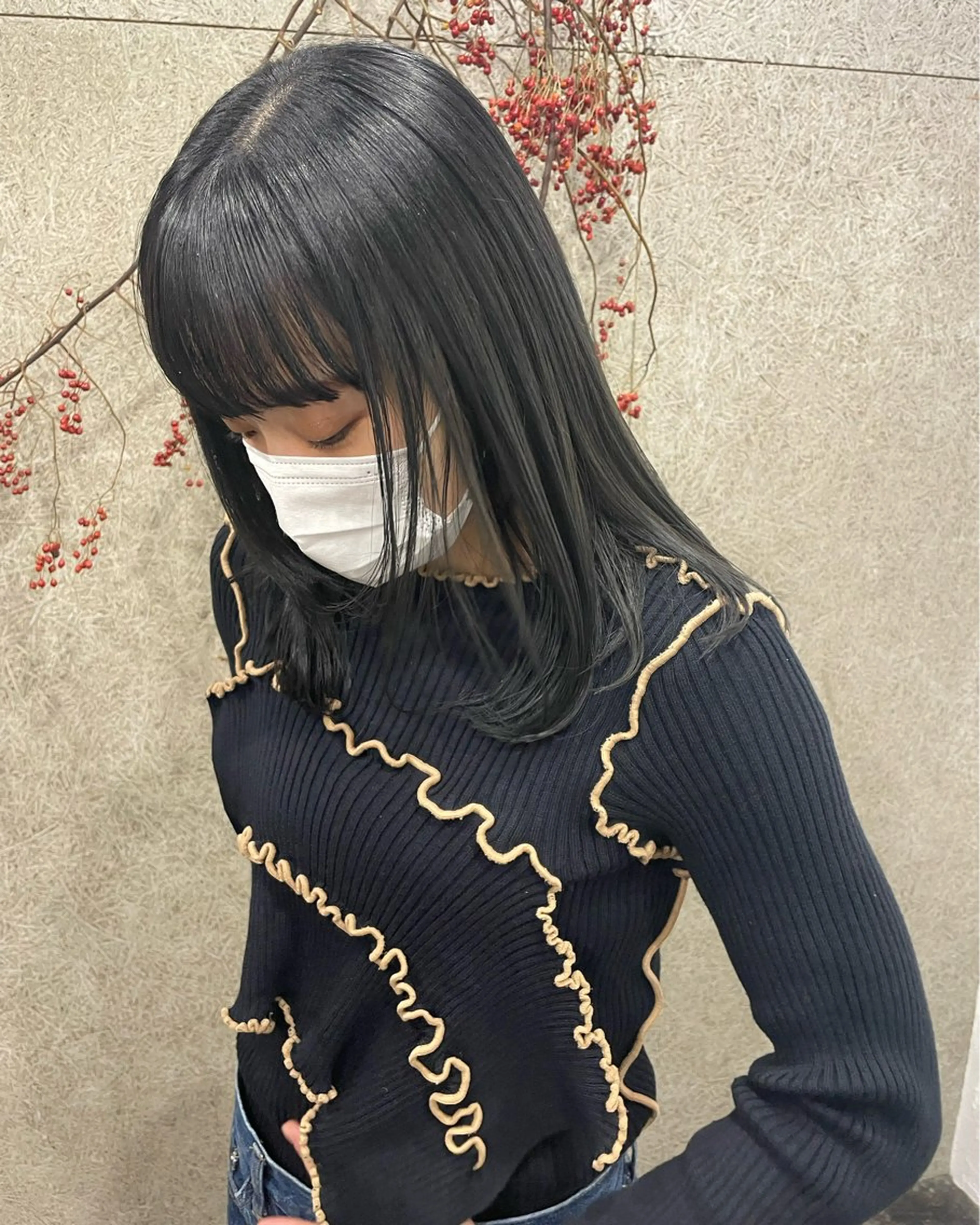 ロング カラー 黒髪 透明感カラー shiba tomomiのヘアスタイル