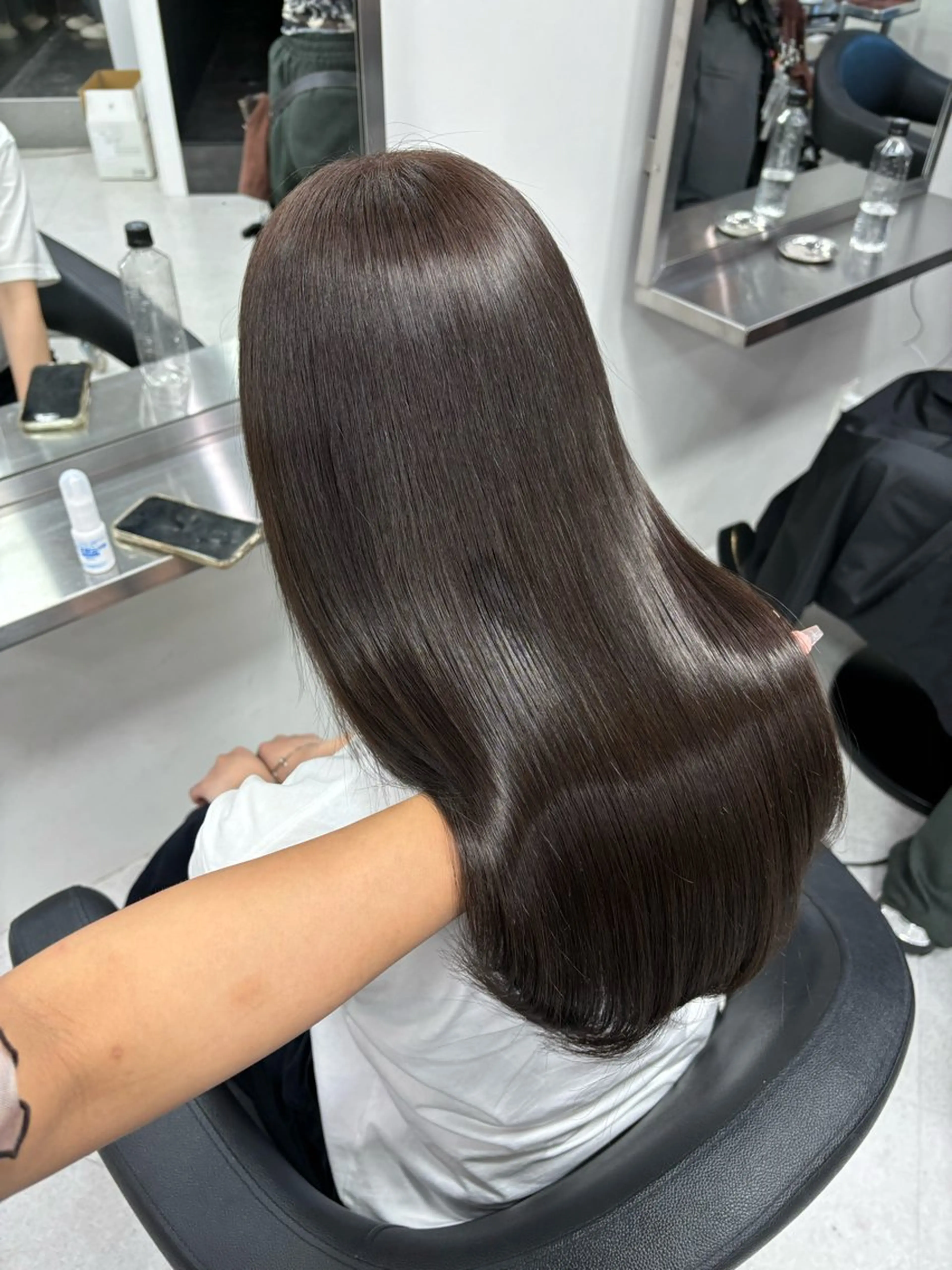 ロング パーマ 縮毛矯正 カット ヘアカラー 縮毛矯正 トリートメント Beleza Era所属・韓国レイヤー/ 縮毛矯正🎀minaのヘアスタイル